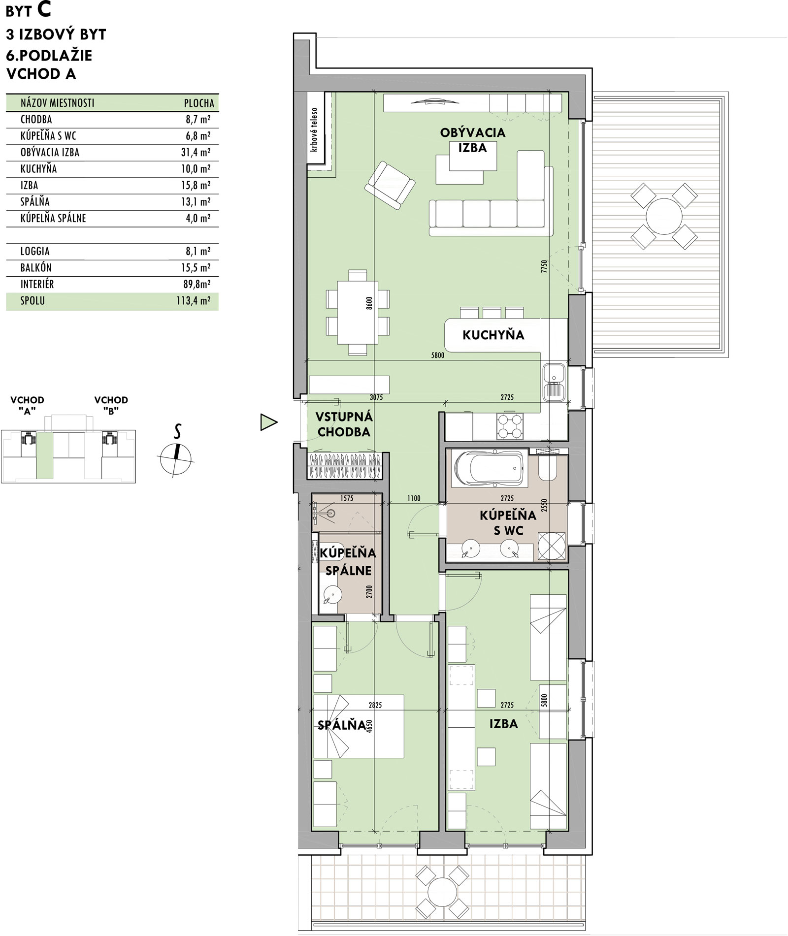 Rezidencia Potôčik - C6 - Pôdorys