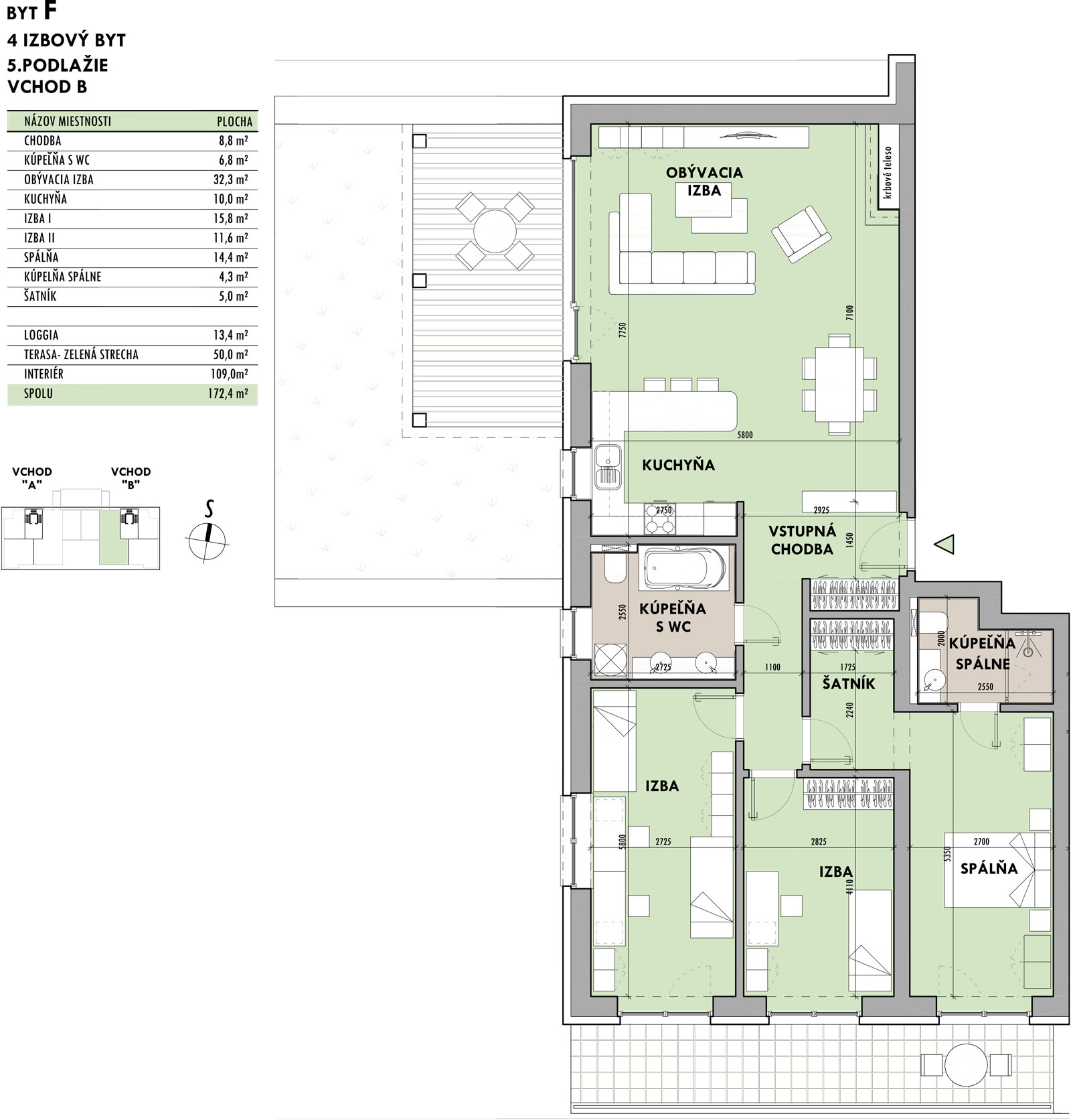 Rezidencia Potôčik - F5 - Pôdorys
