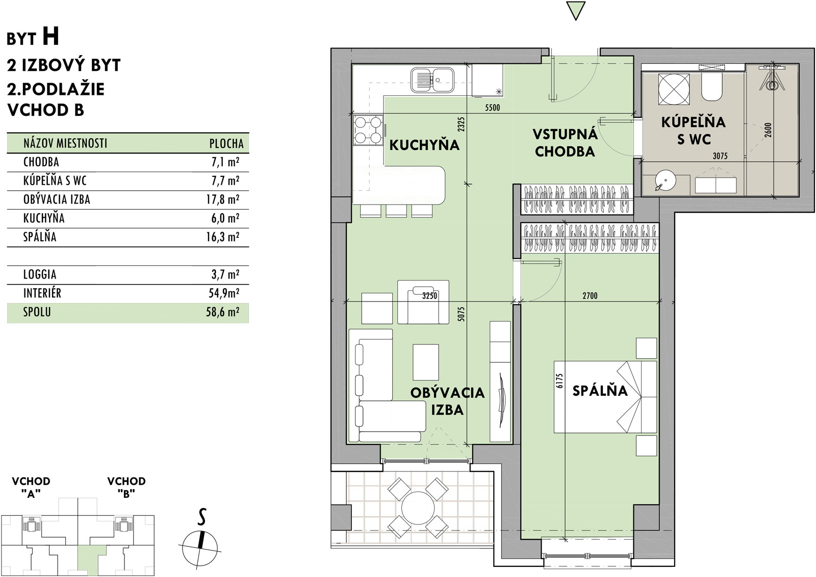Rezidencia Potôčik - H2 - Pôdorys