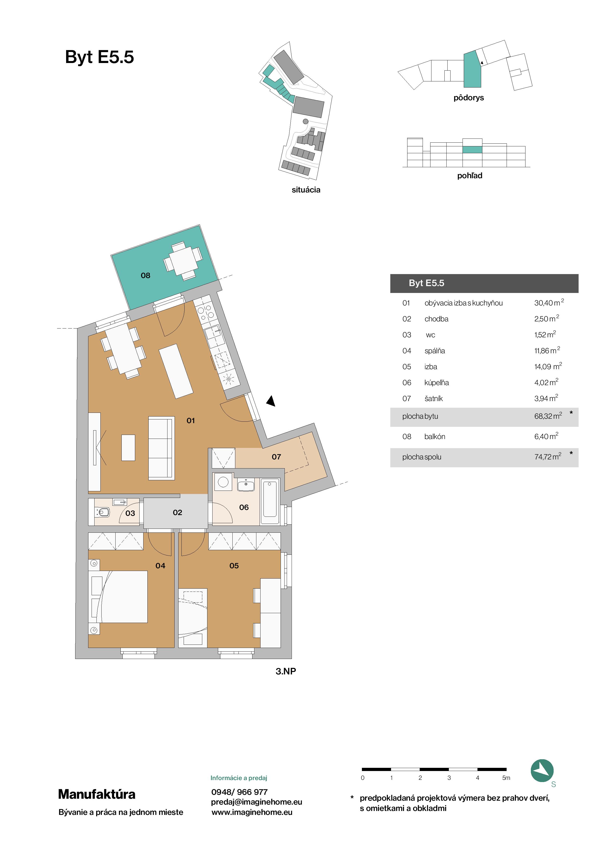 Manufaktúra - E5.5 - Pôdorys