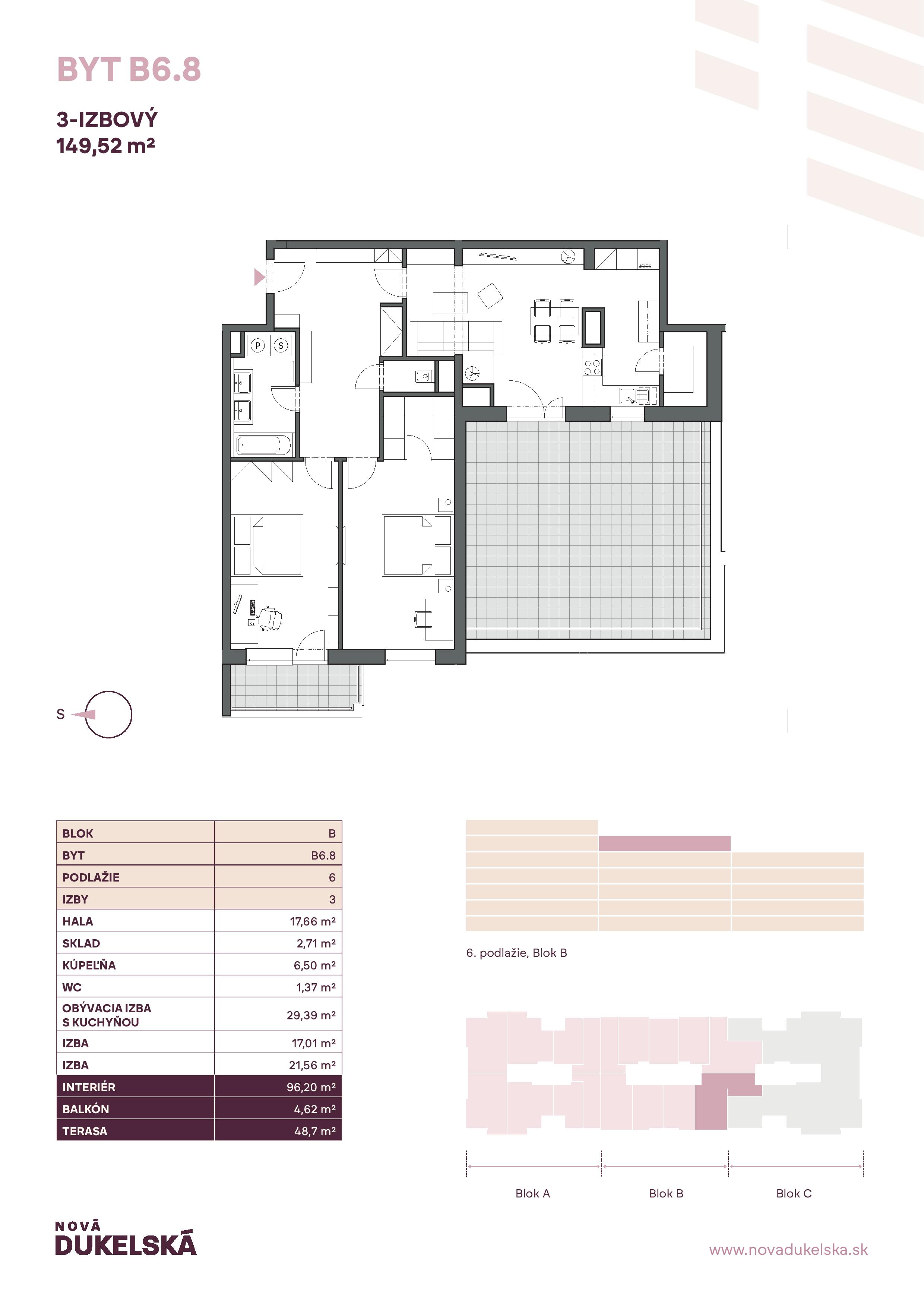 Nová Dukelská - B 6.8 - Pôdorys