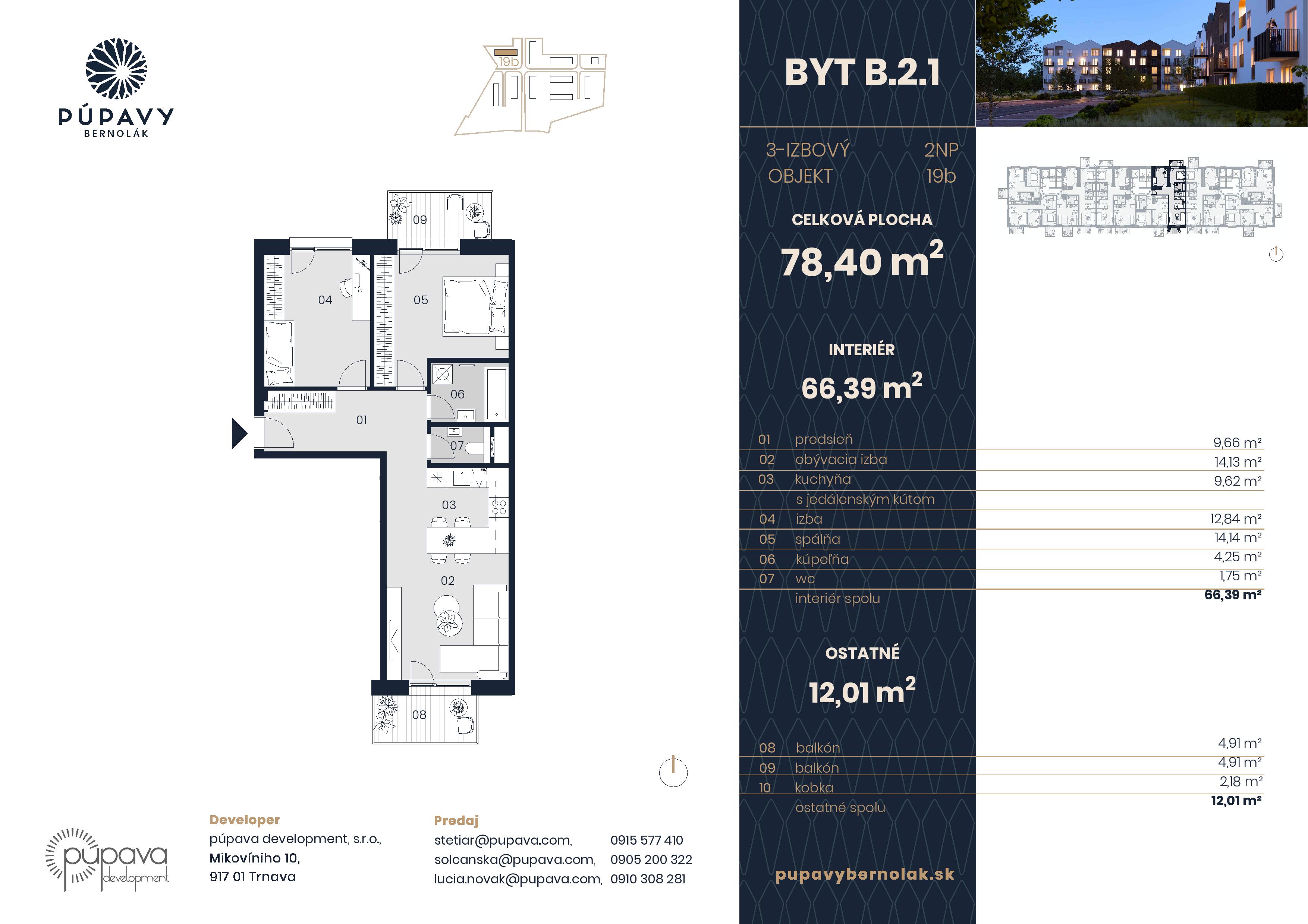 Púpavy Bernolák - 19-B2.1 - Pôdorys