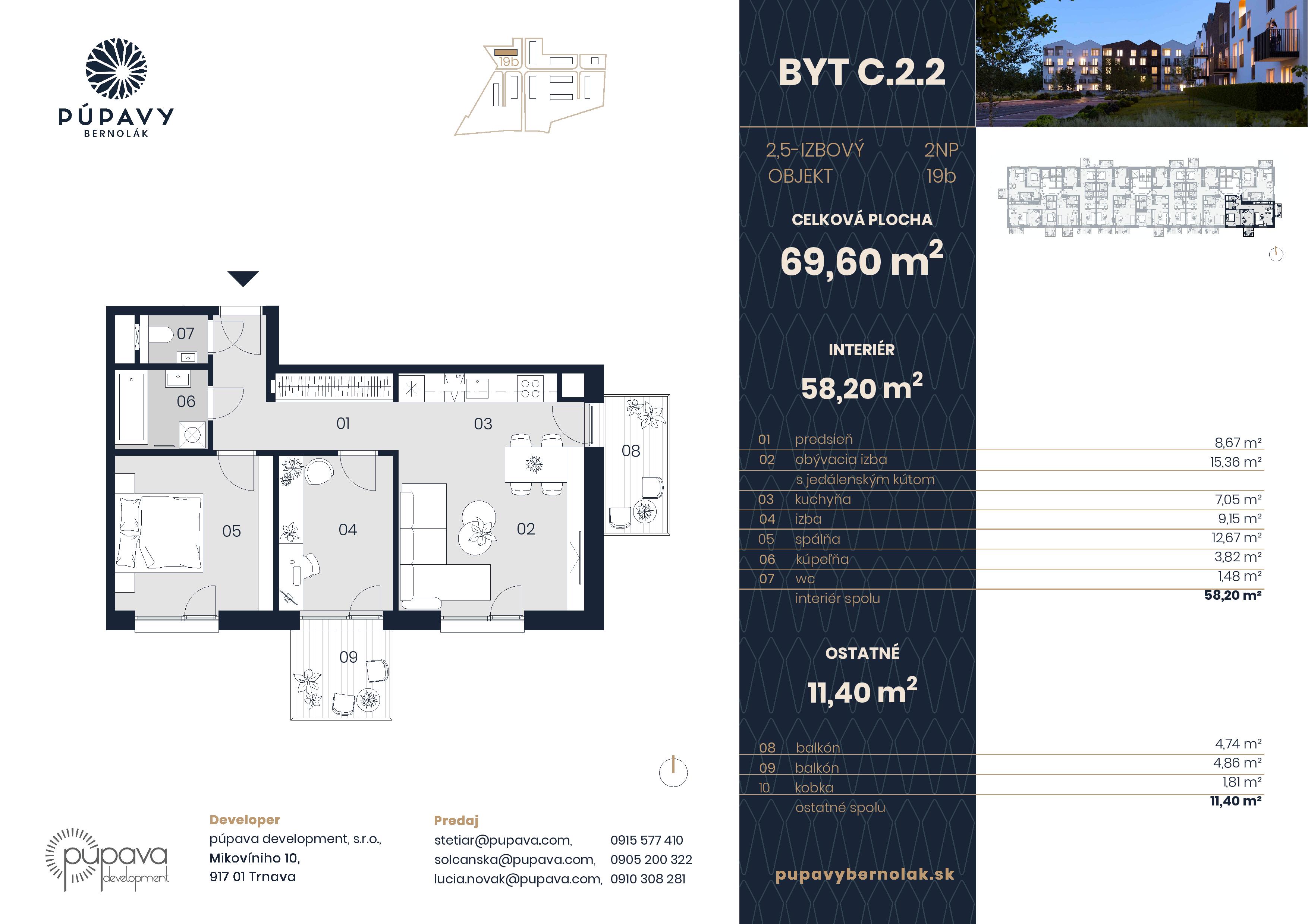 Púpavy Bernolák - 19-C2.2 - Pôdorys