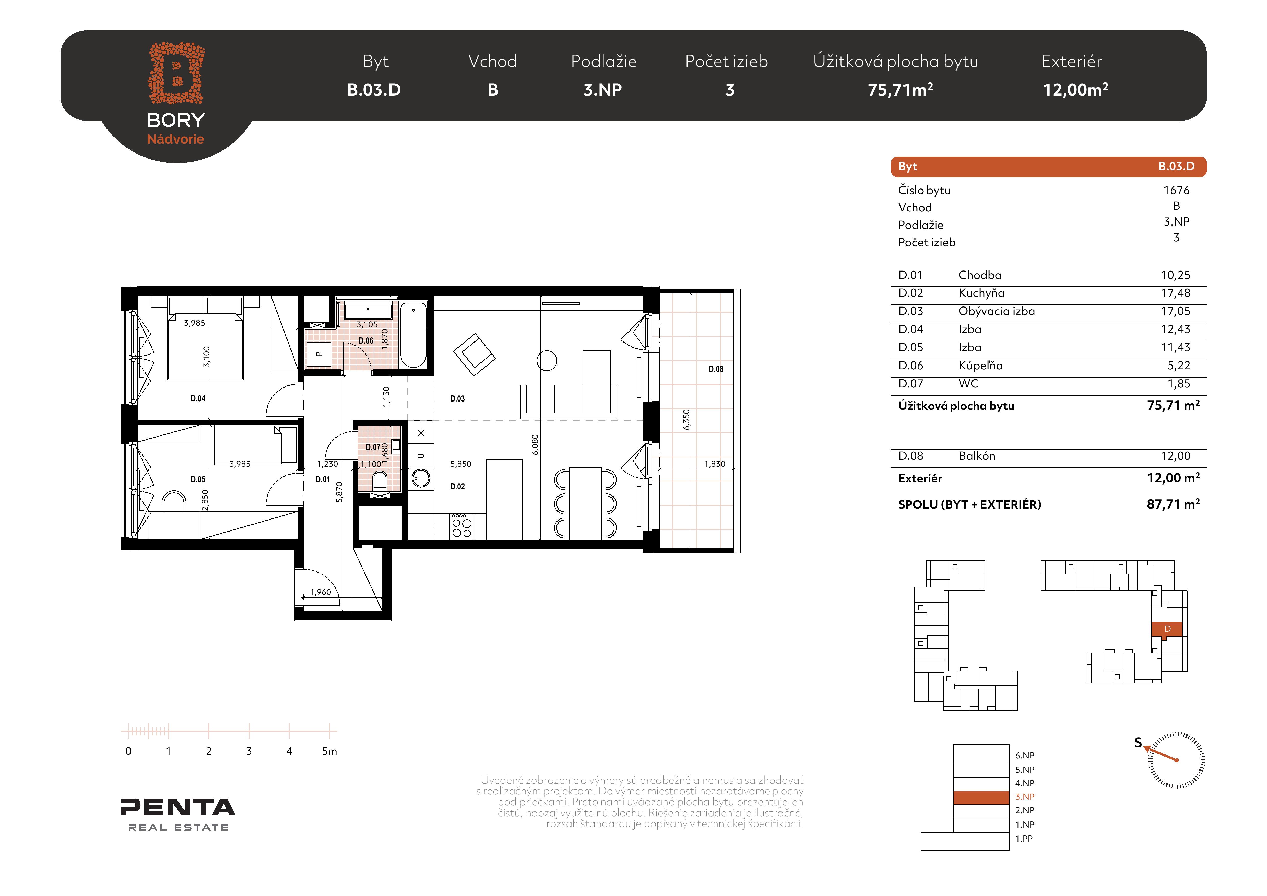 Bory - B.03.D - Pôdorys