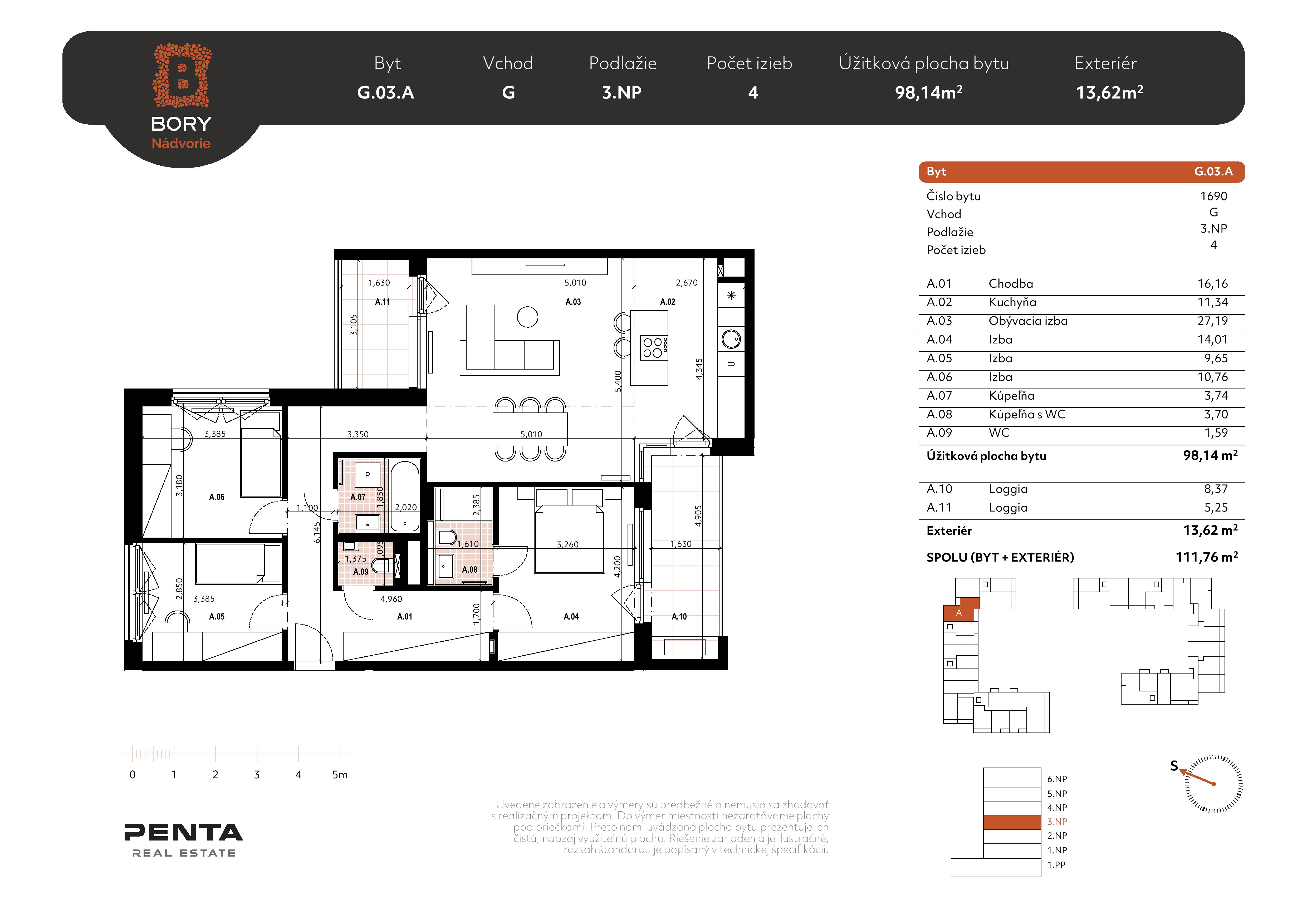 Bory - G.03.A - Pôdorys