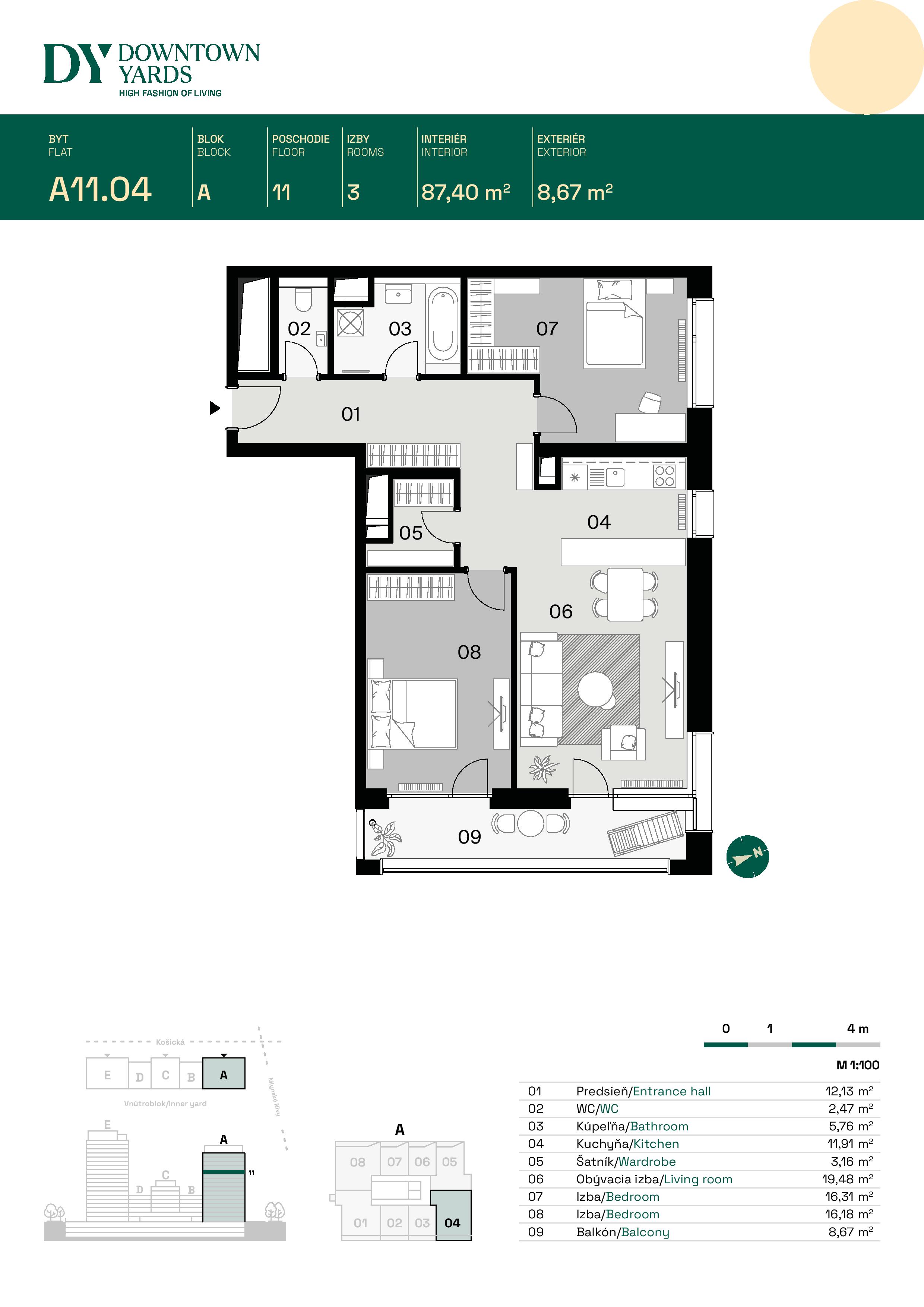 Downtown Yards - A11.04 - Pôdorys