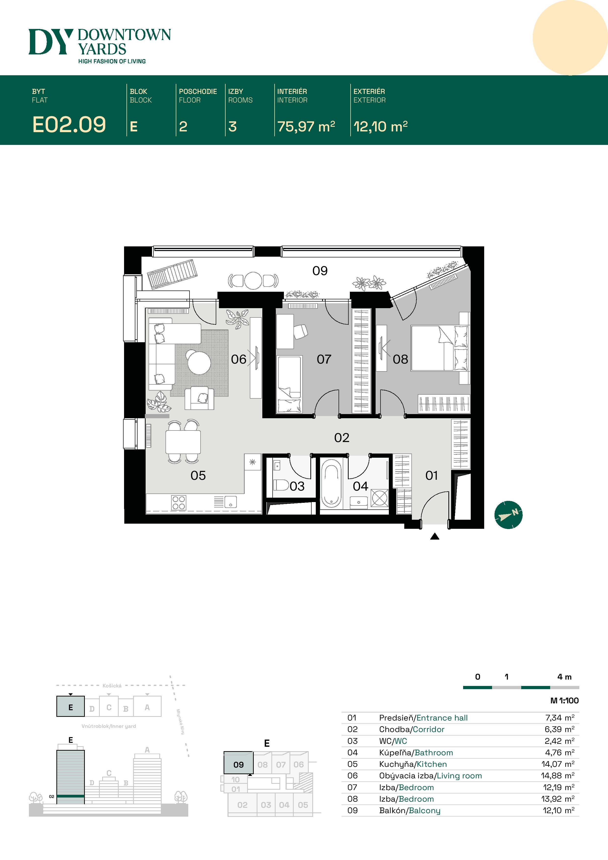Downtown Yards - E02.09 - Pôdorys