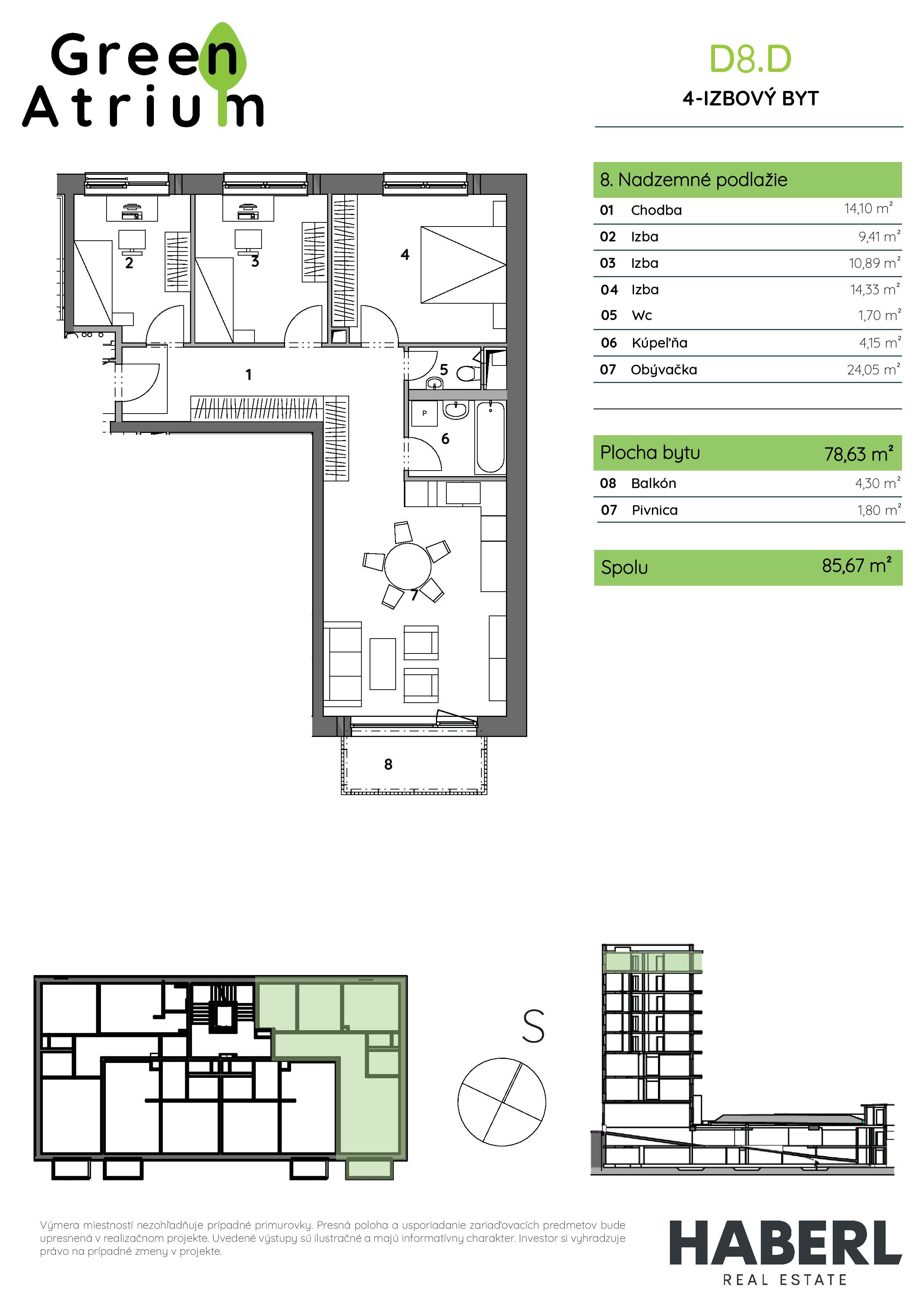 Green Atrium - 8D - Pôdorys