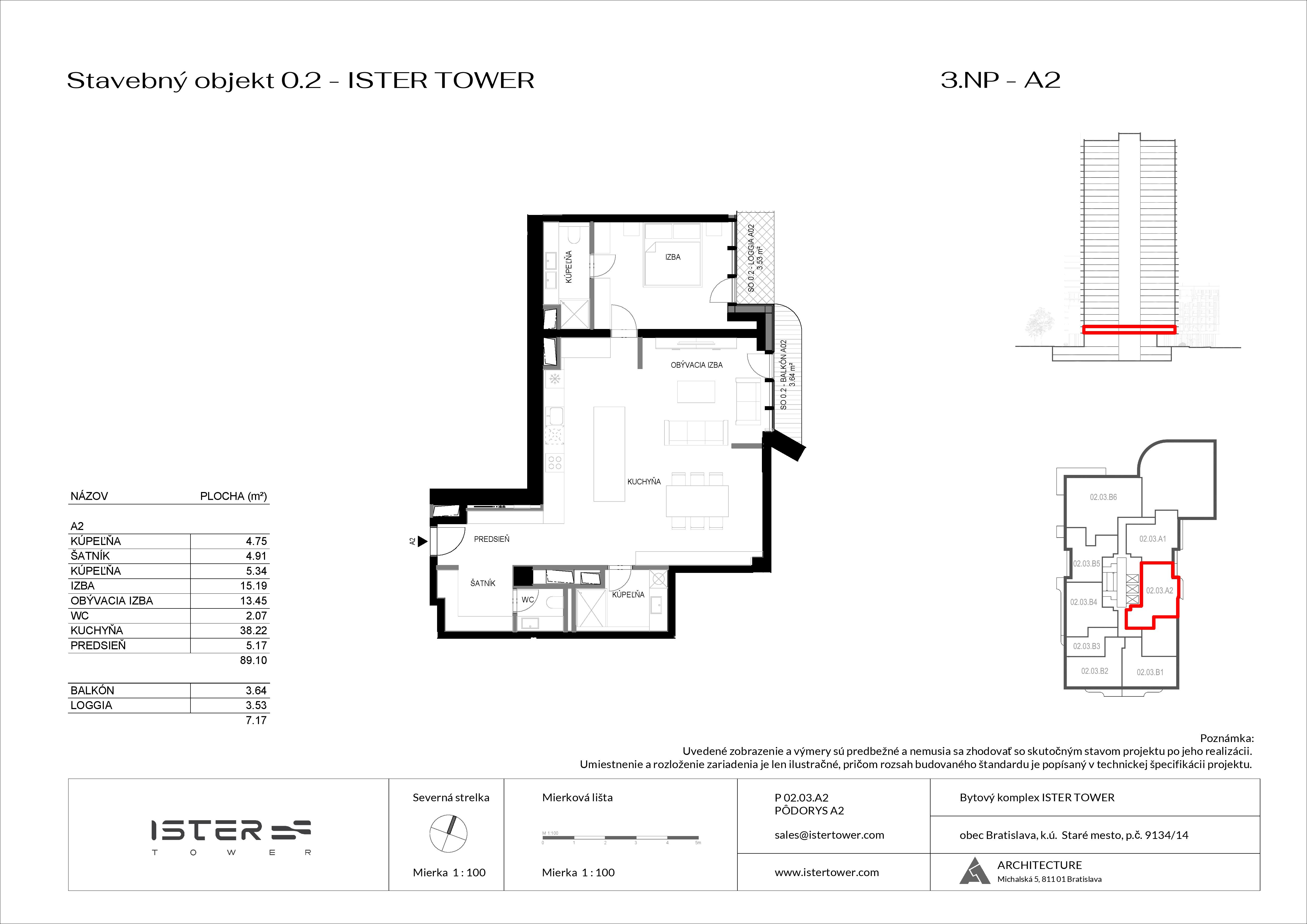 Ister Tower - IT 03 A2 - Pôdorys