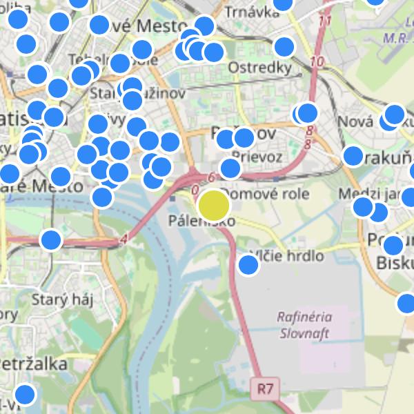 Nový Ružinov - map