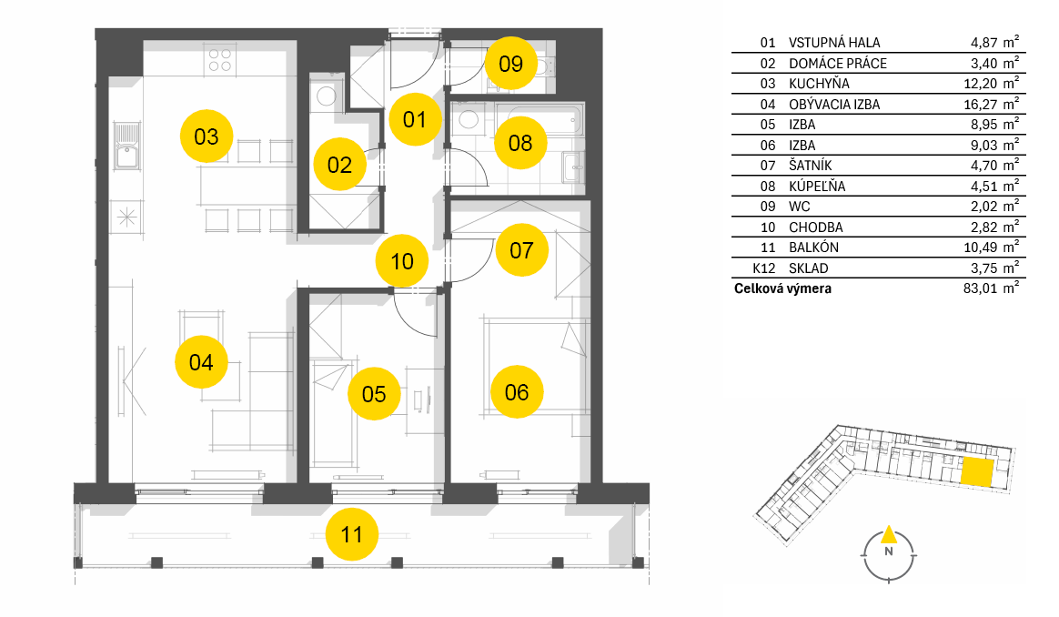 Nový Ružinov - C1.3.12 - Pôdorys