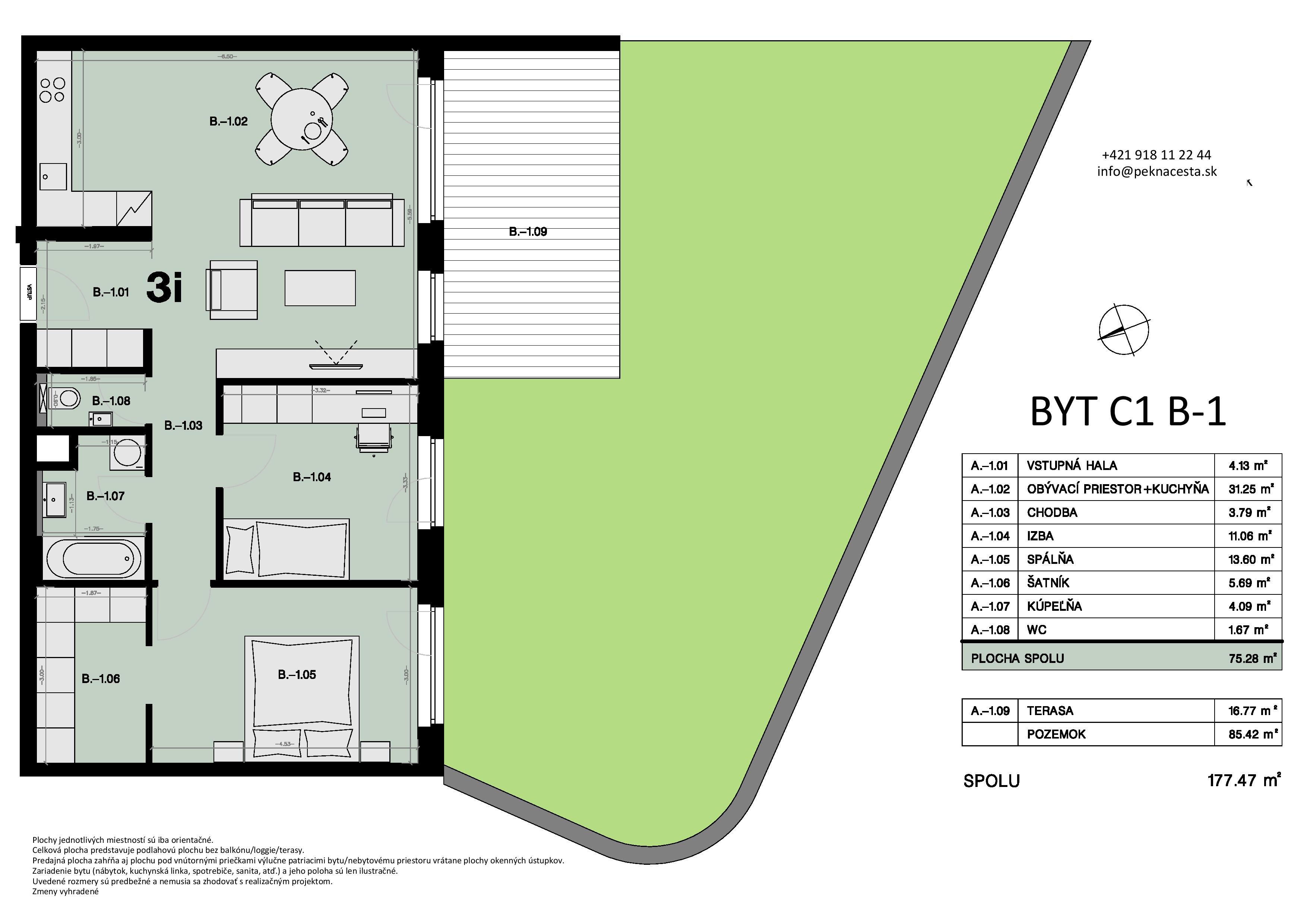 Pekná cesta - B.-2 - Pôdorys