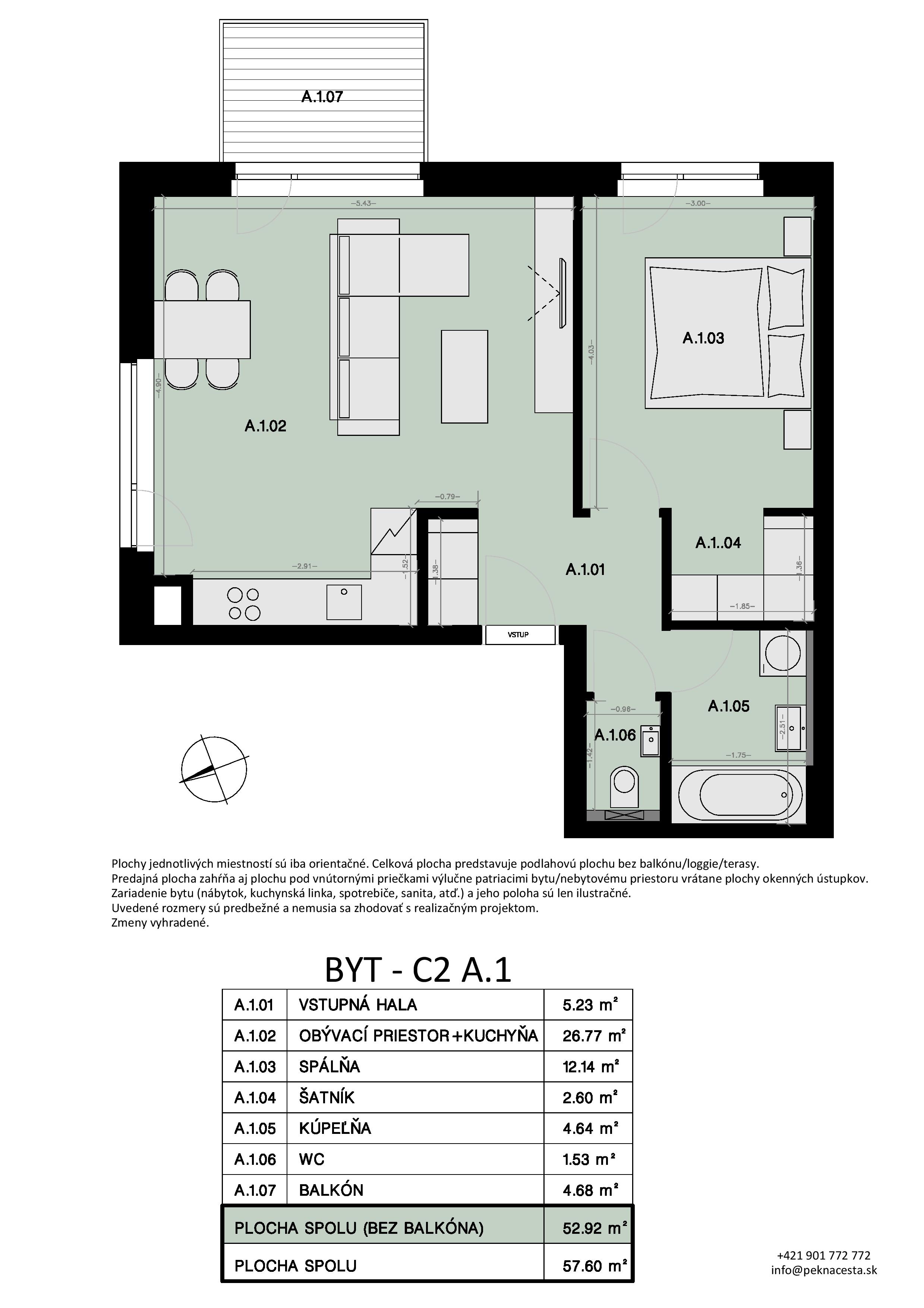 Pekná cesta - A.1 - Pôdorys
