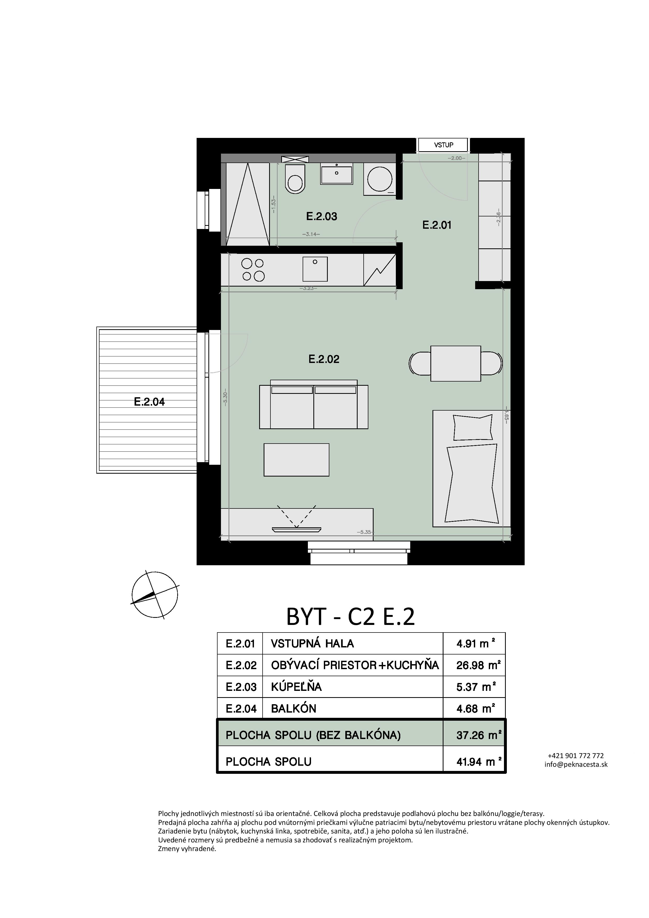 Pekná cesta - E.2 - Pôdorys