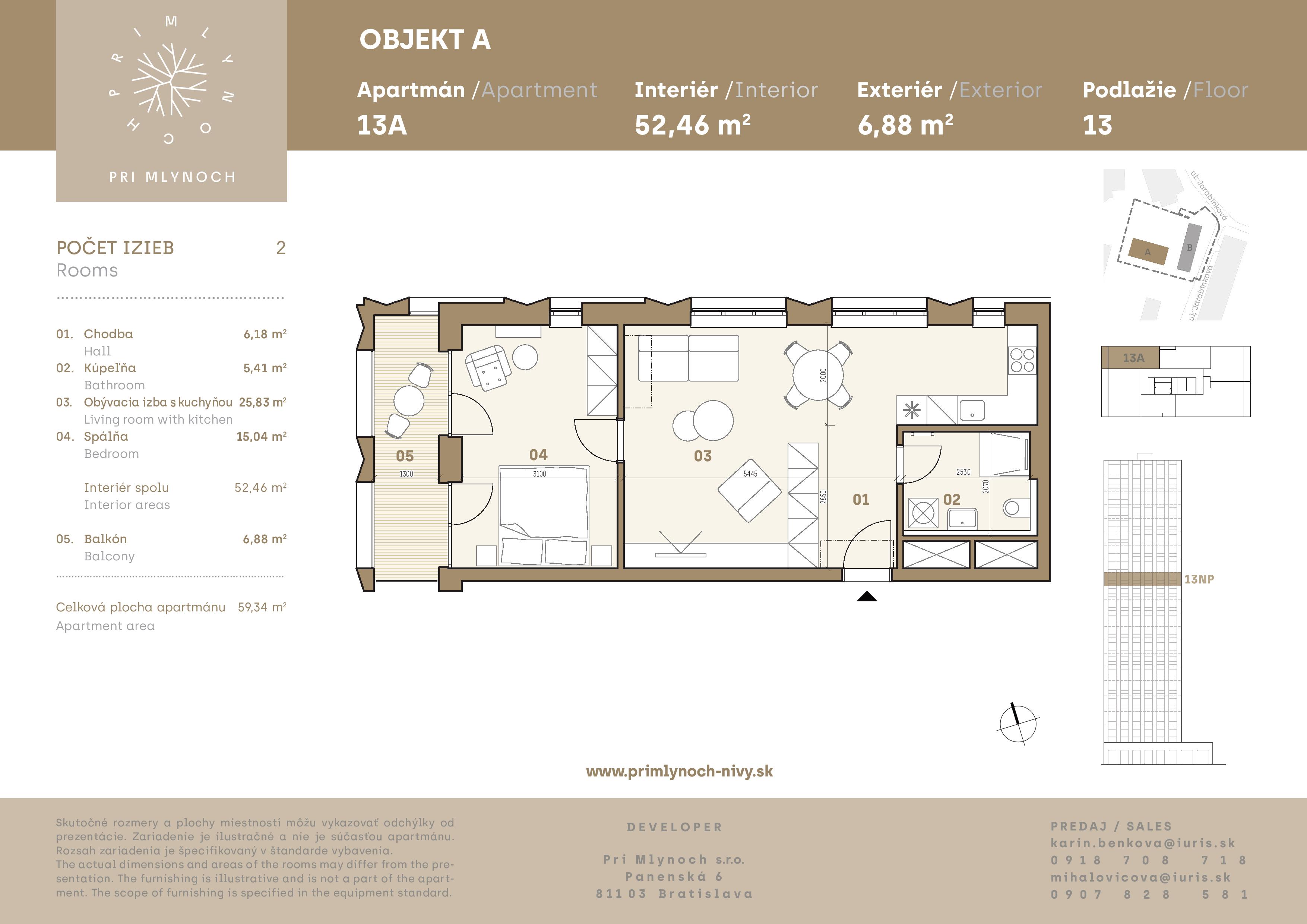 Pri Mlynoch - 13A - Pôdorys