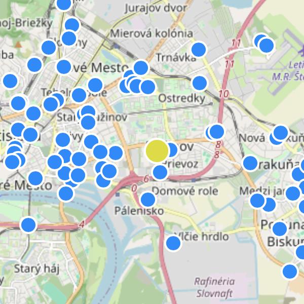 Rezidencia Mierova - map