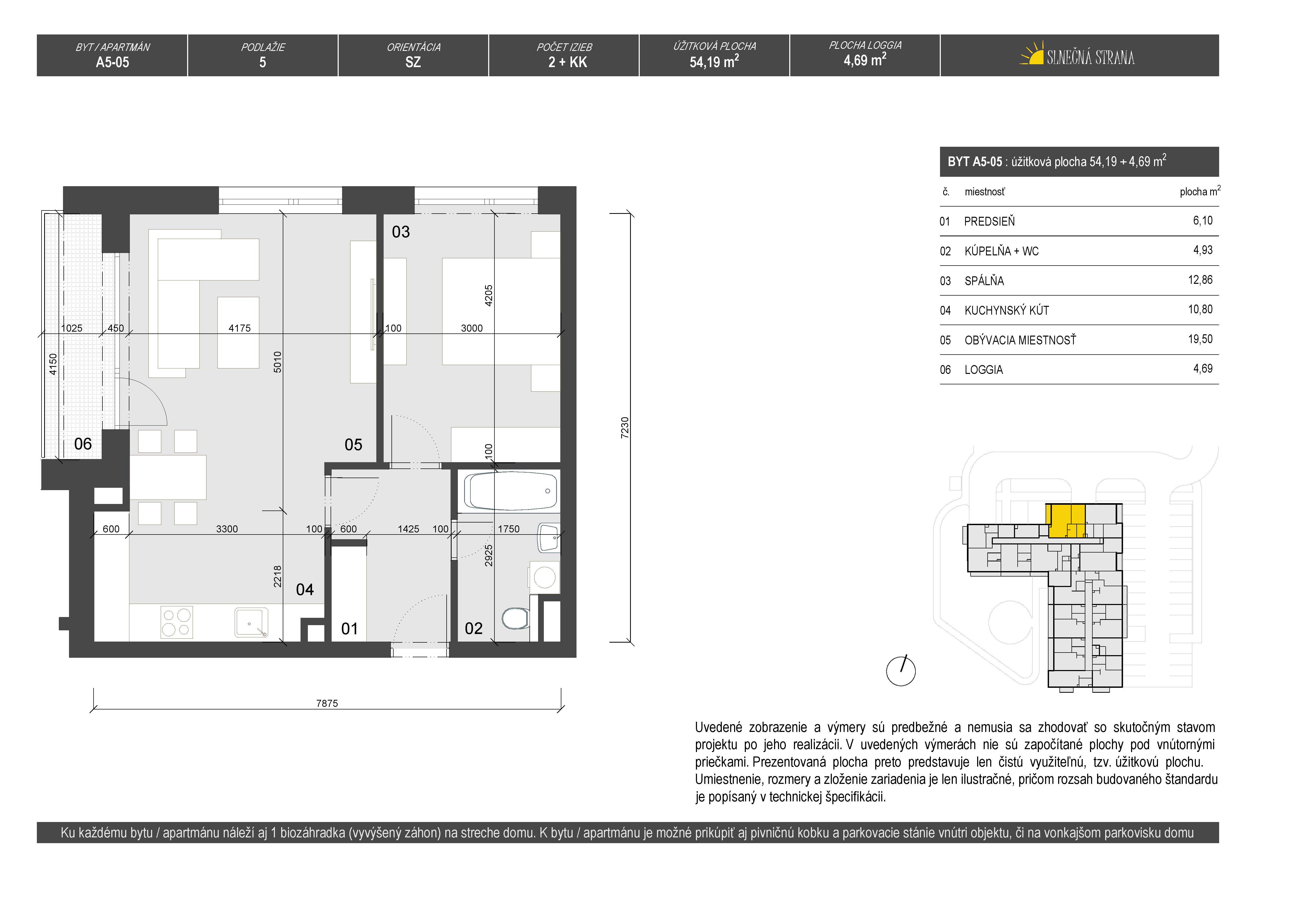 Slnečná strana - A5-05 - Pôdorys