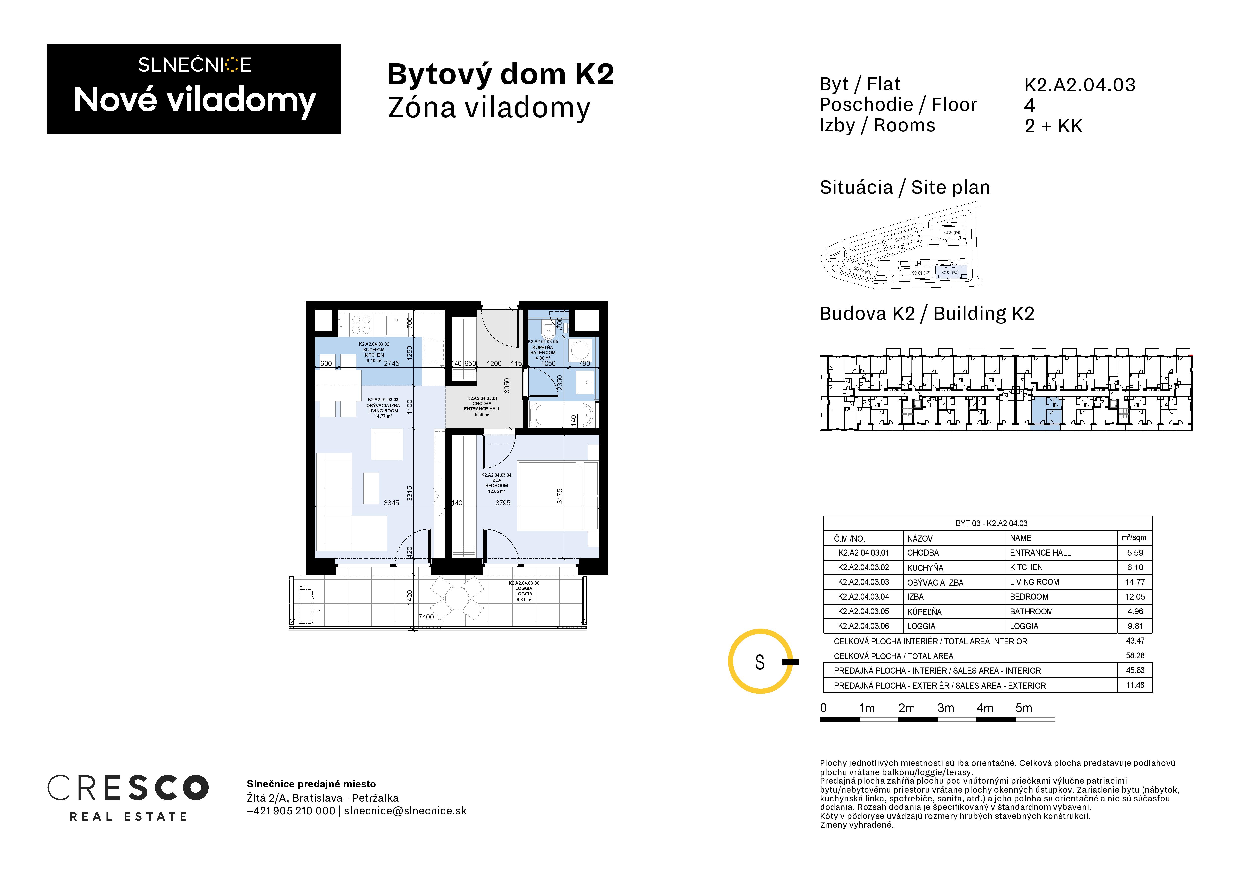 Slnečnice - K2.A2.04.03 - Pôdorys