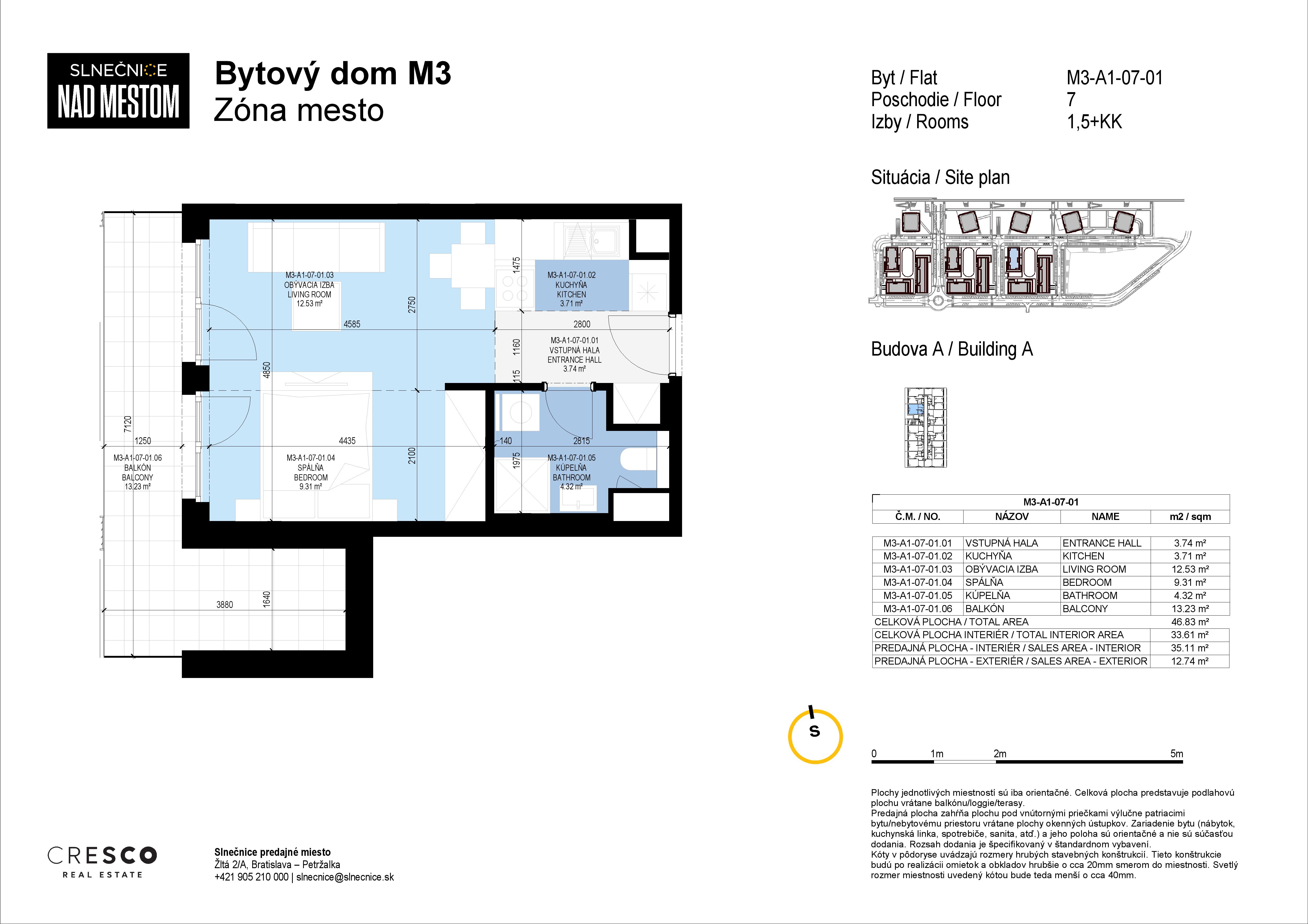 Slnečnice - M3-A1-07-01 - Pôdorys