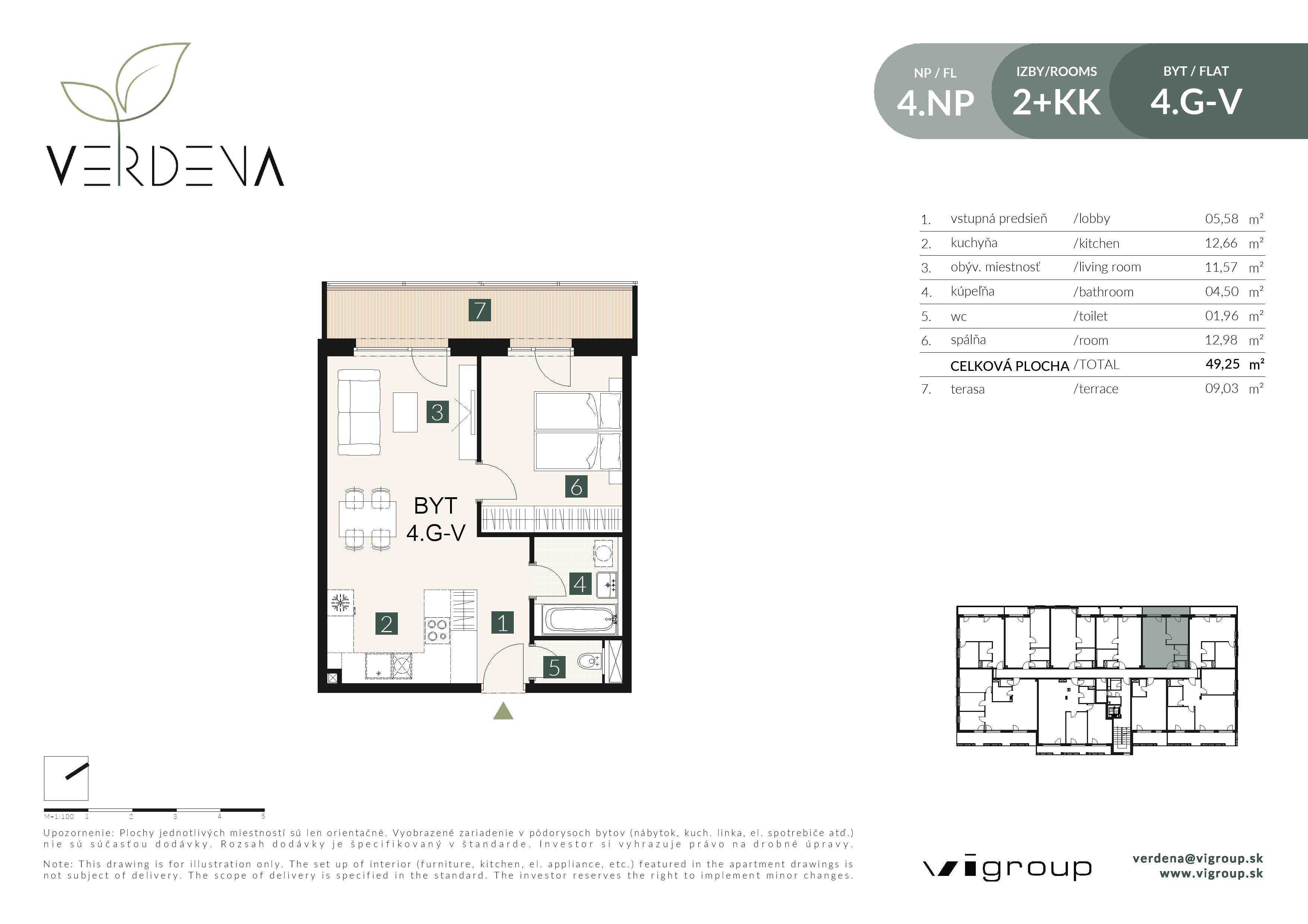 Verdena - 4.G-V - Pôdorys