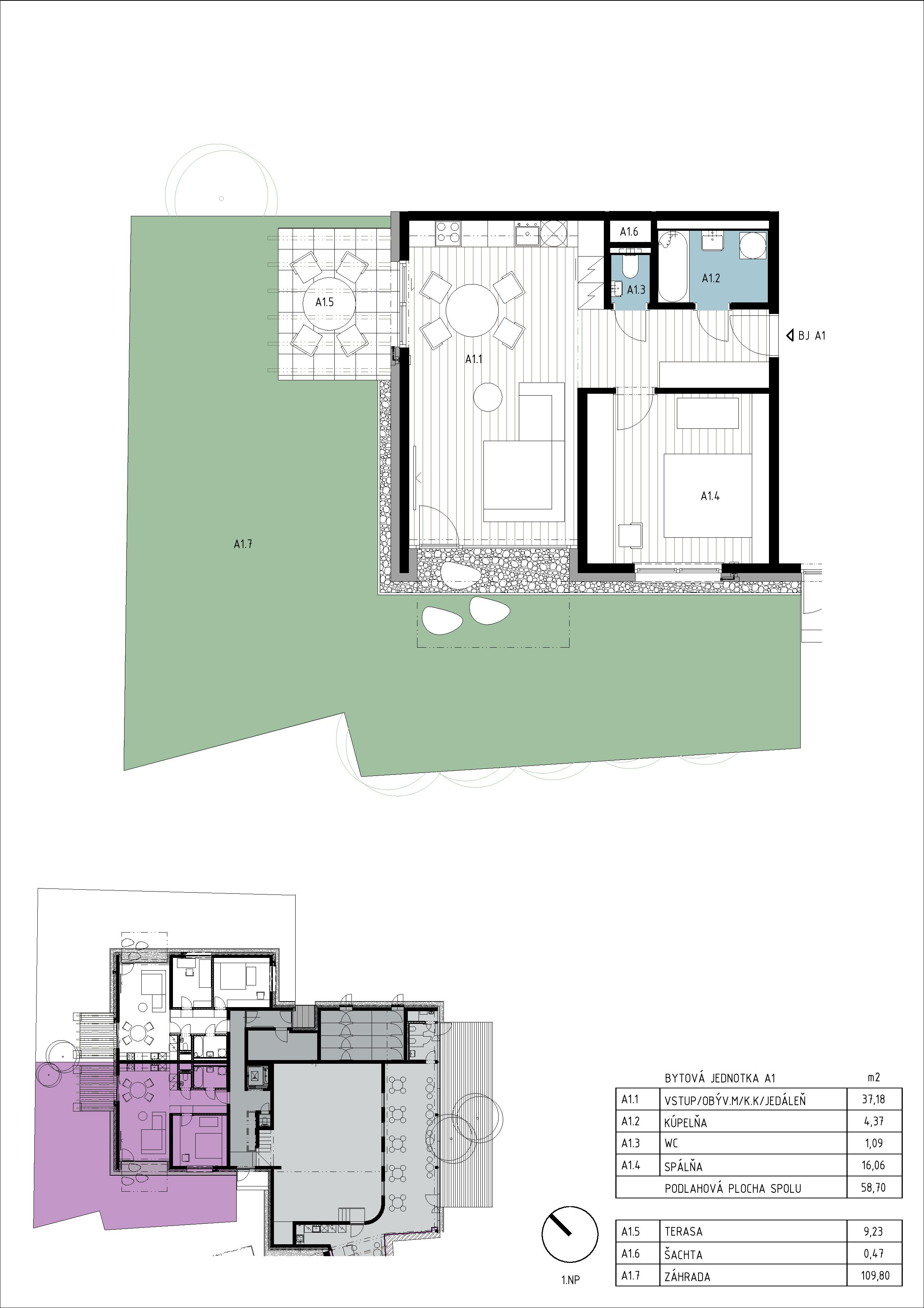 Activity residence - A1 - Pôdorys