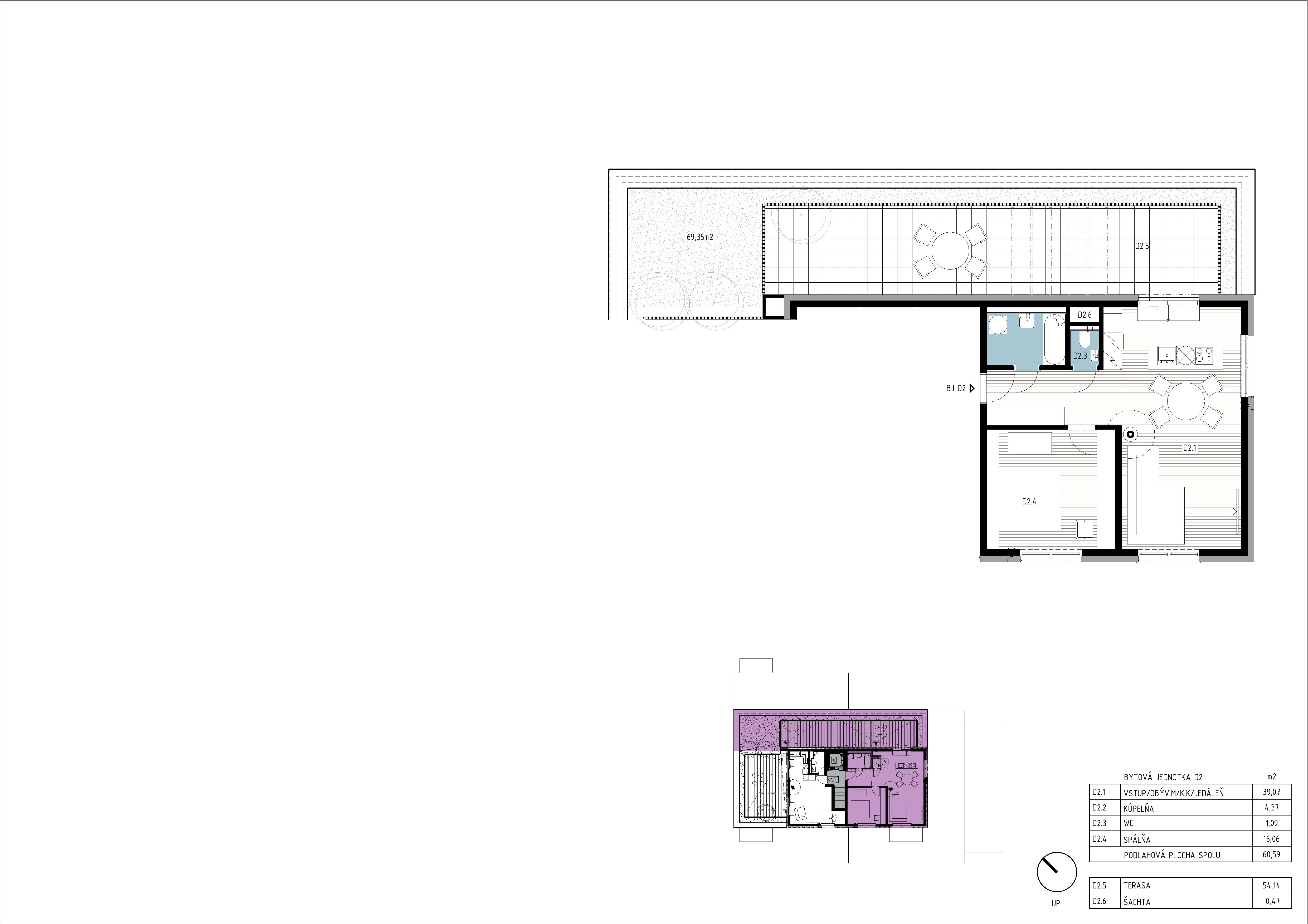 Activity residence - D2 - Pôdorys