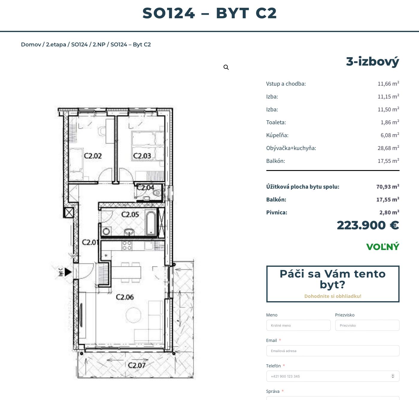 Bývajte v raji - C2 - Pôdorys