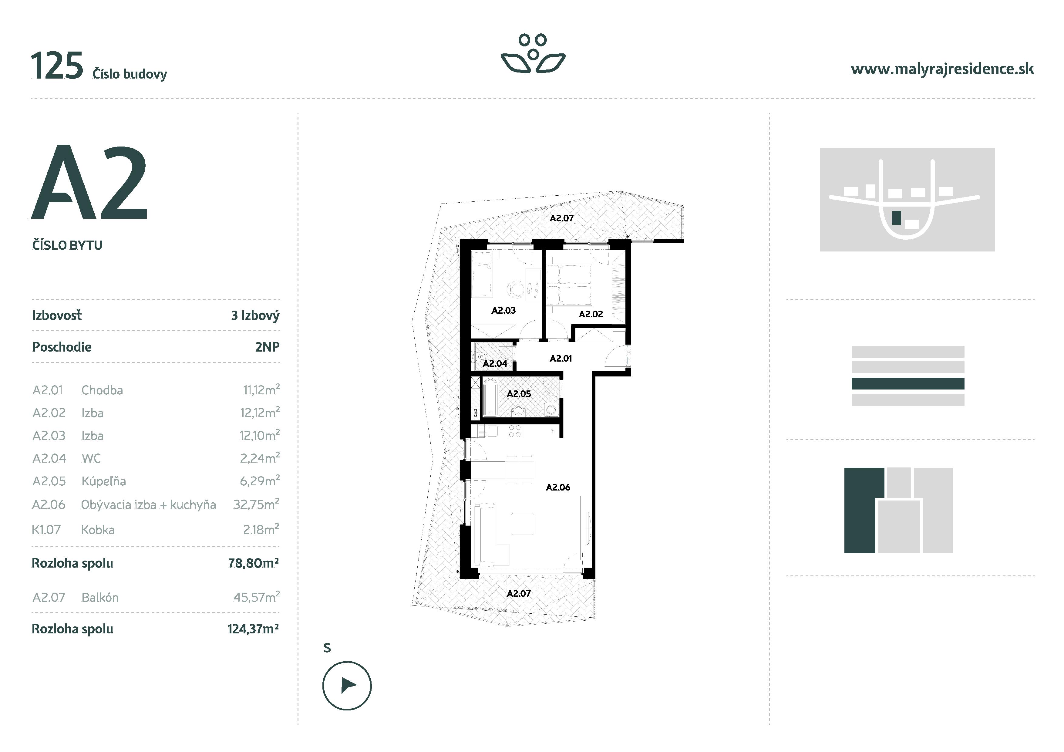 Malý Raj Residence - A2 - Pôdorys