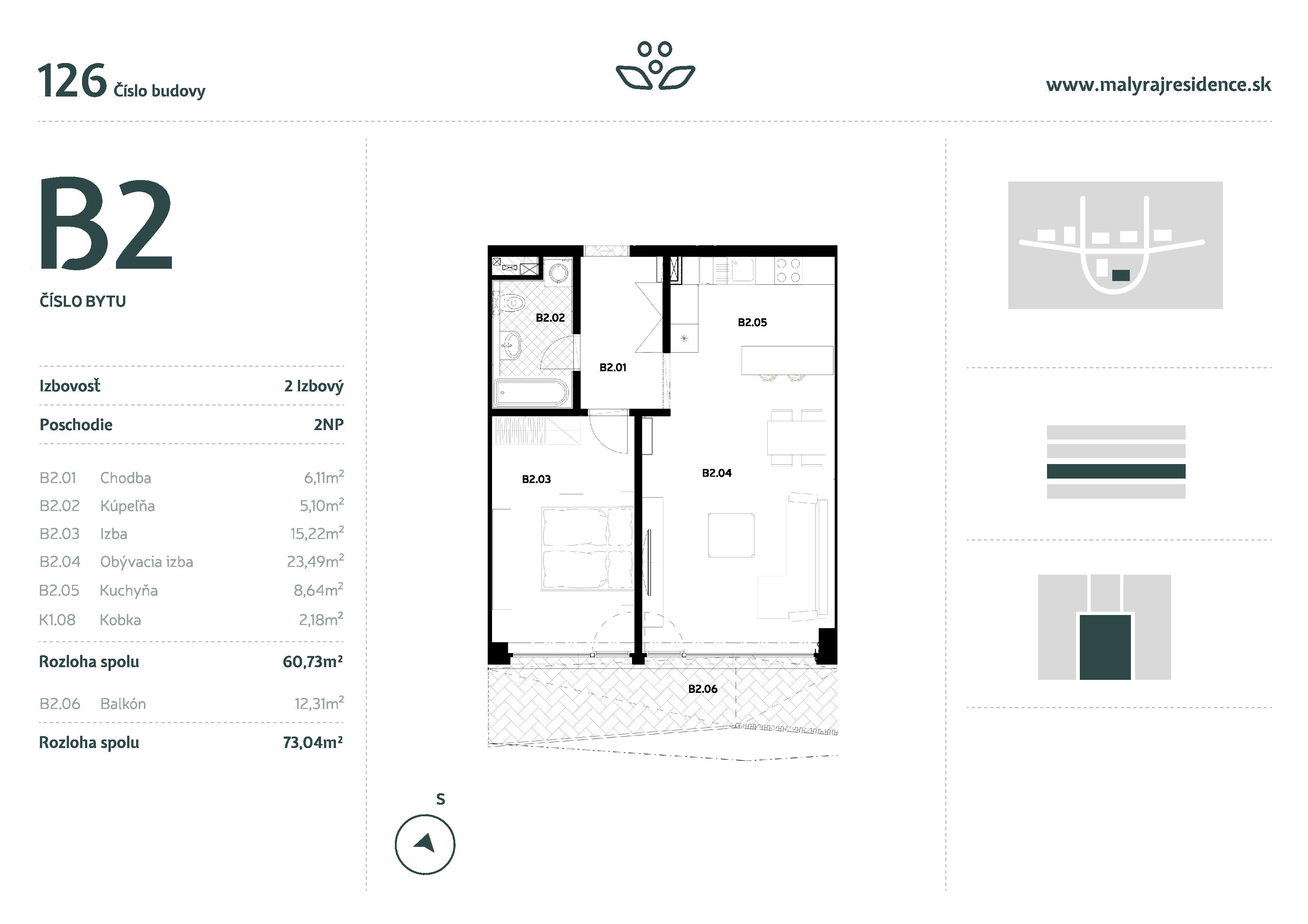 Malý Raj Residence - B2 - Pôdorys