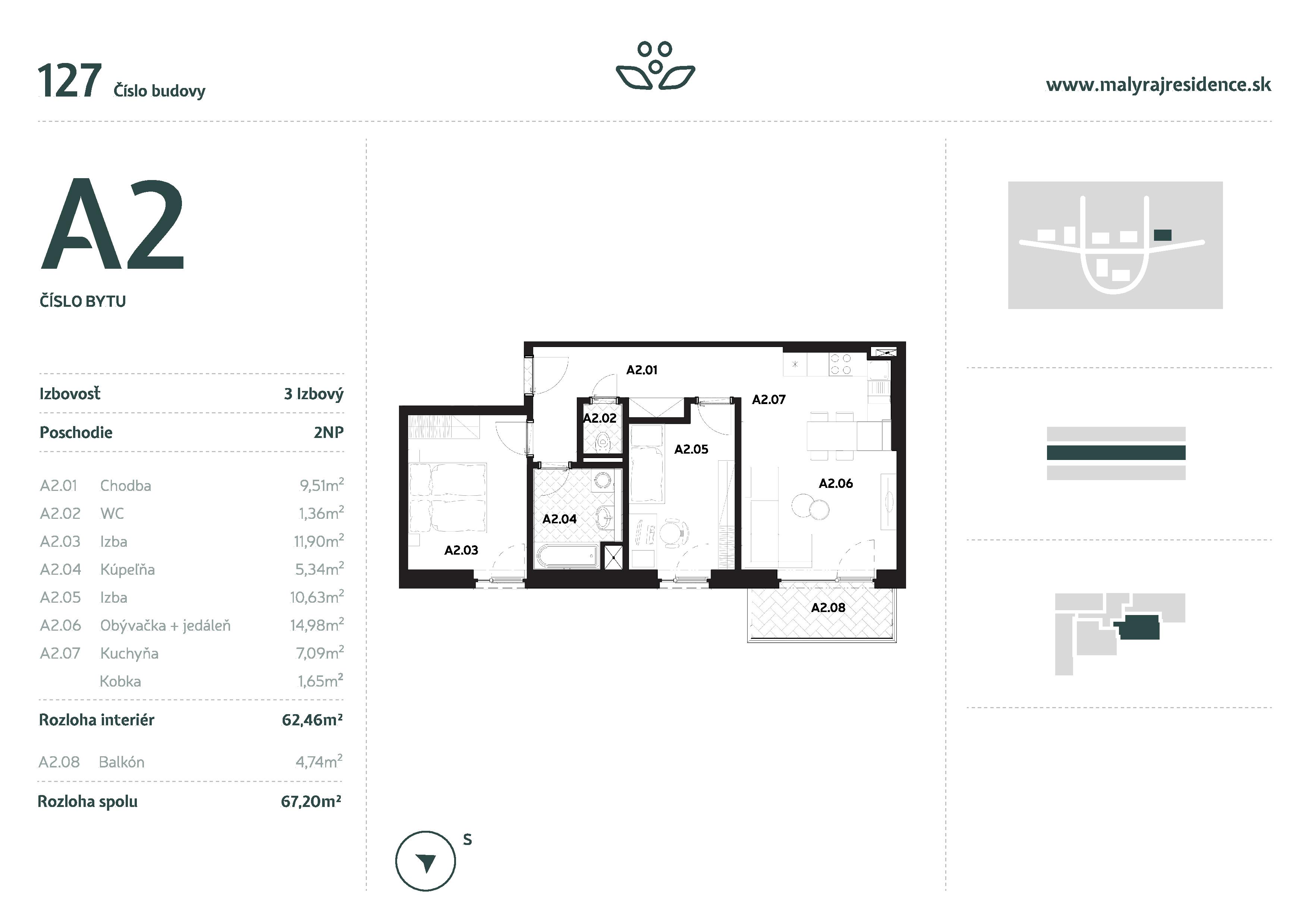 Malý Raj Residence - A2 - Pôdorys