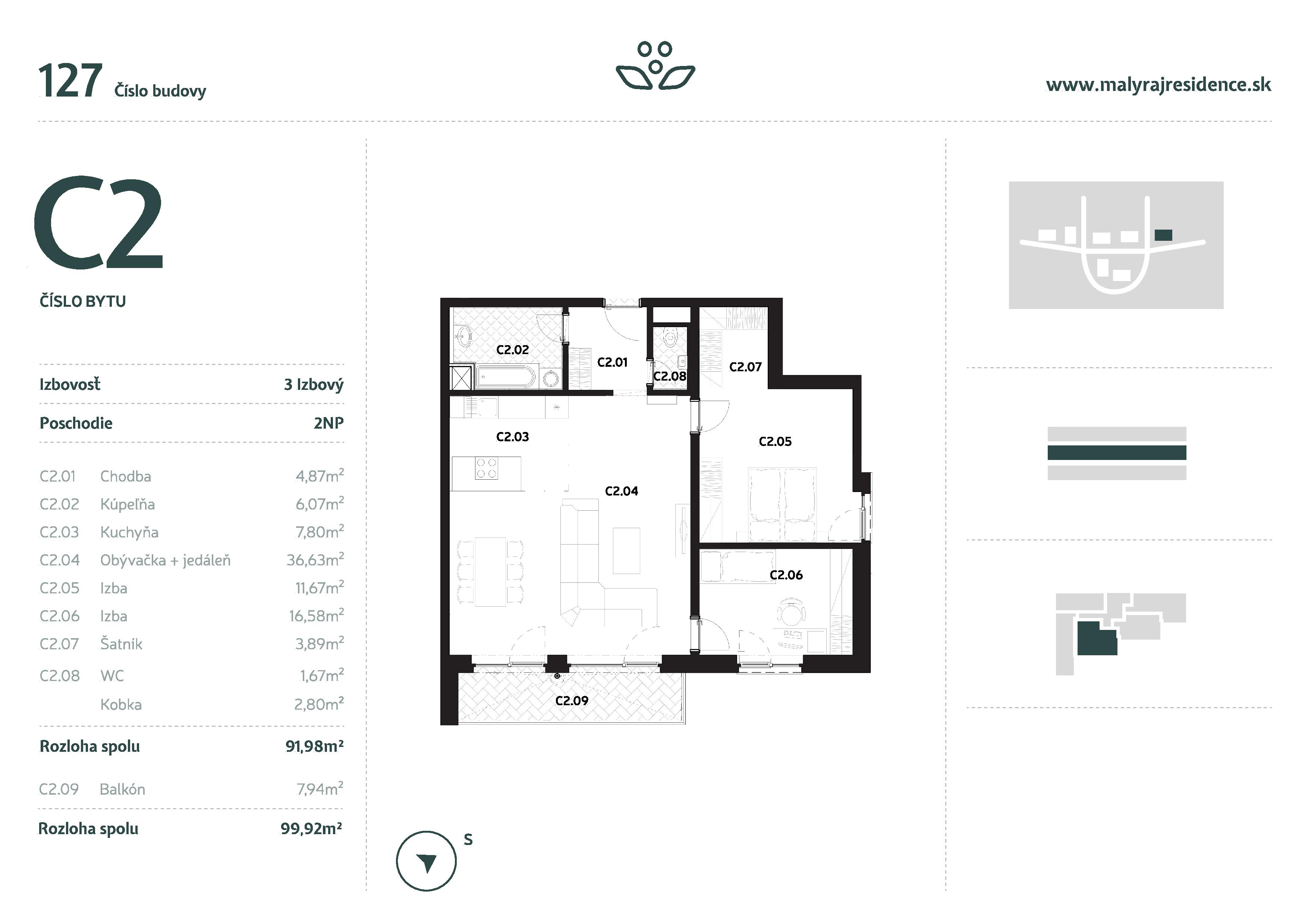 Malý Raj Residence - C2 - Pôdorys