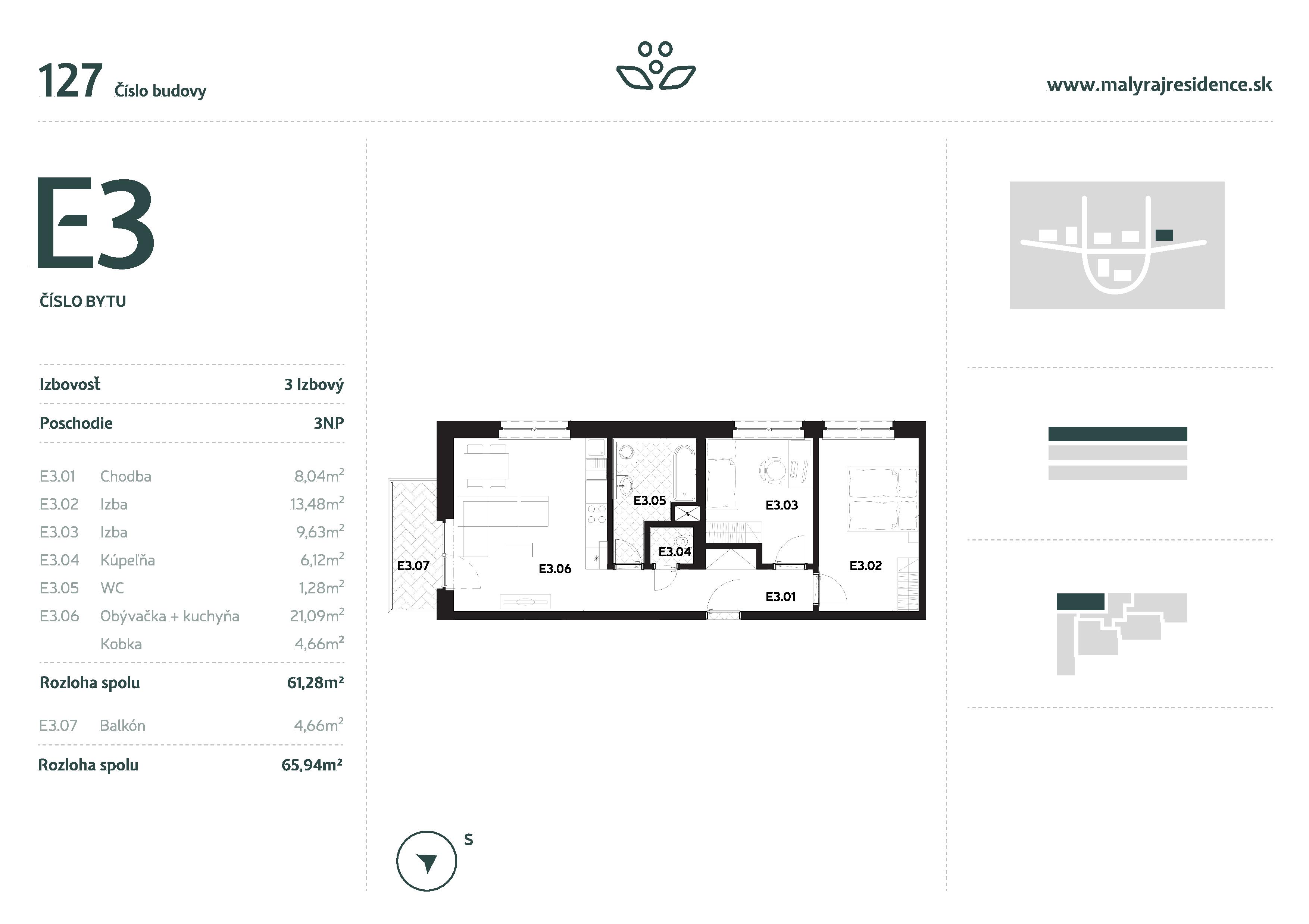Malý Raj Residence - E3 - Pôdorys