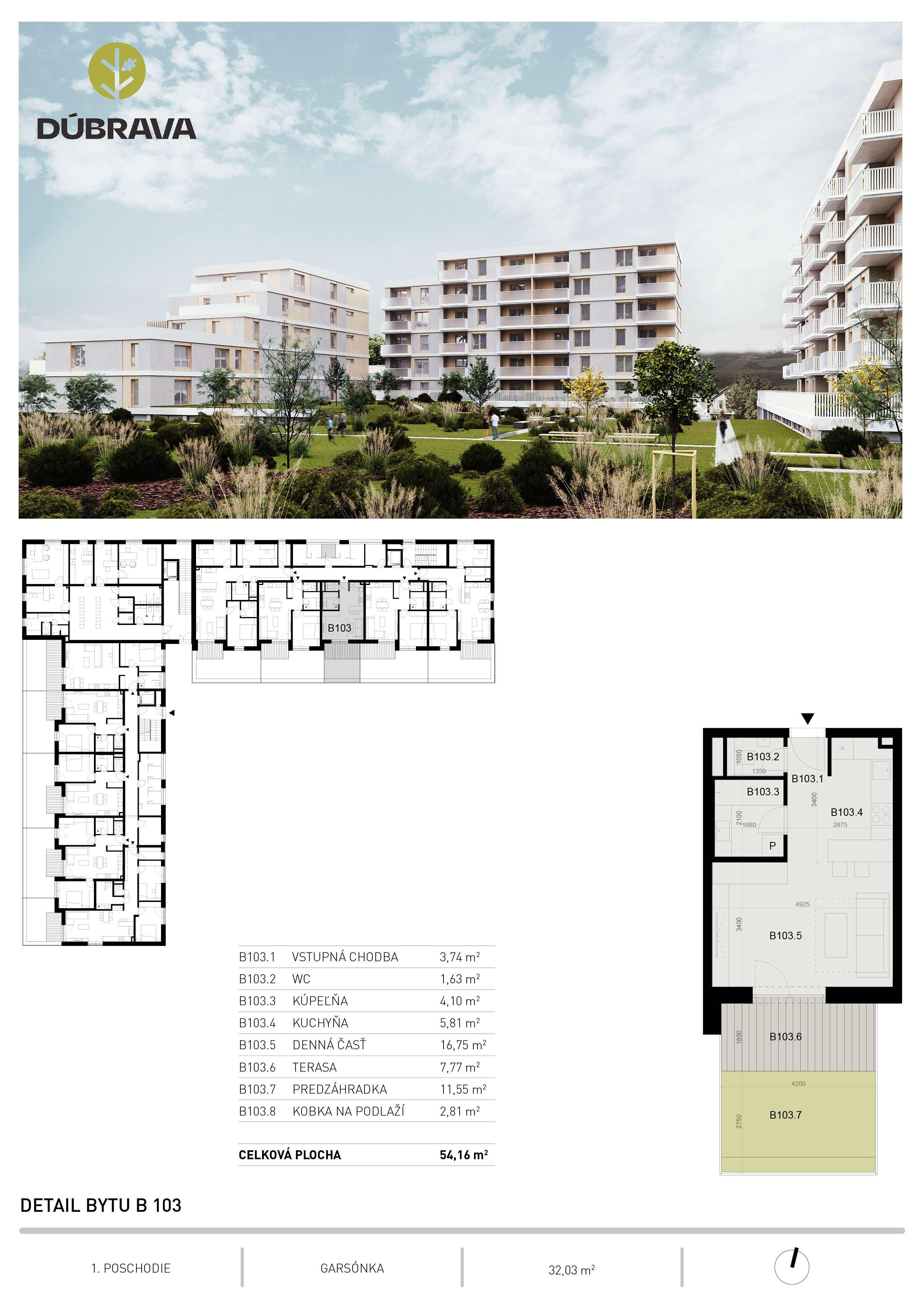 Dúbrava - B103 - Pôdorys