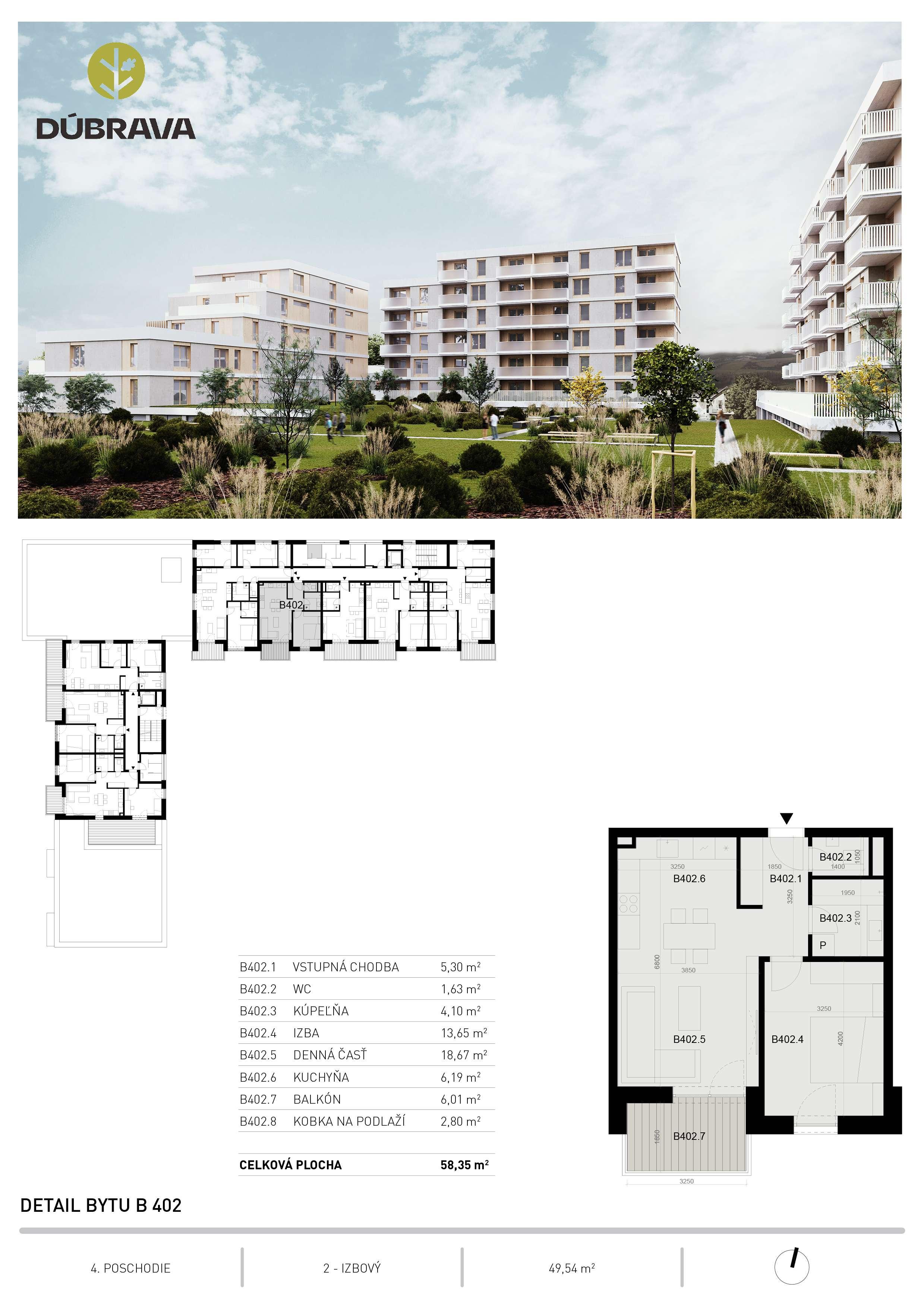 Dúbrava - B402 - Pôdorys