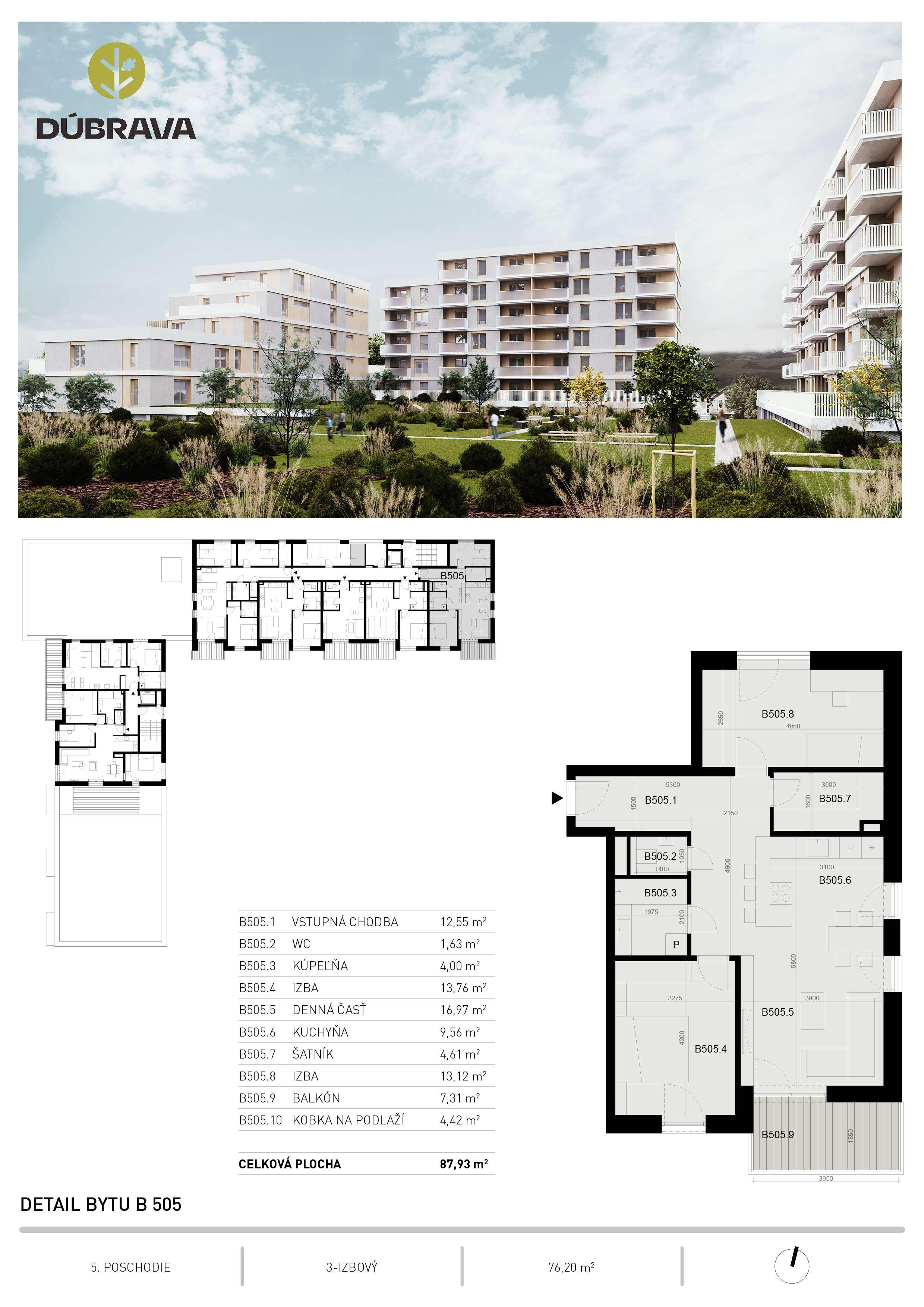 Dúbrava - B505 - Pôdorys