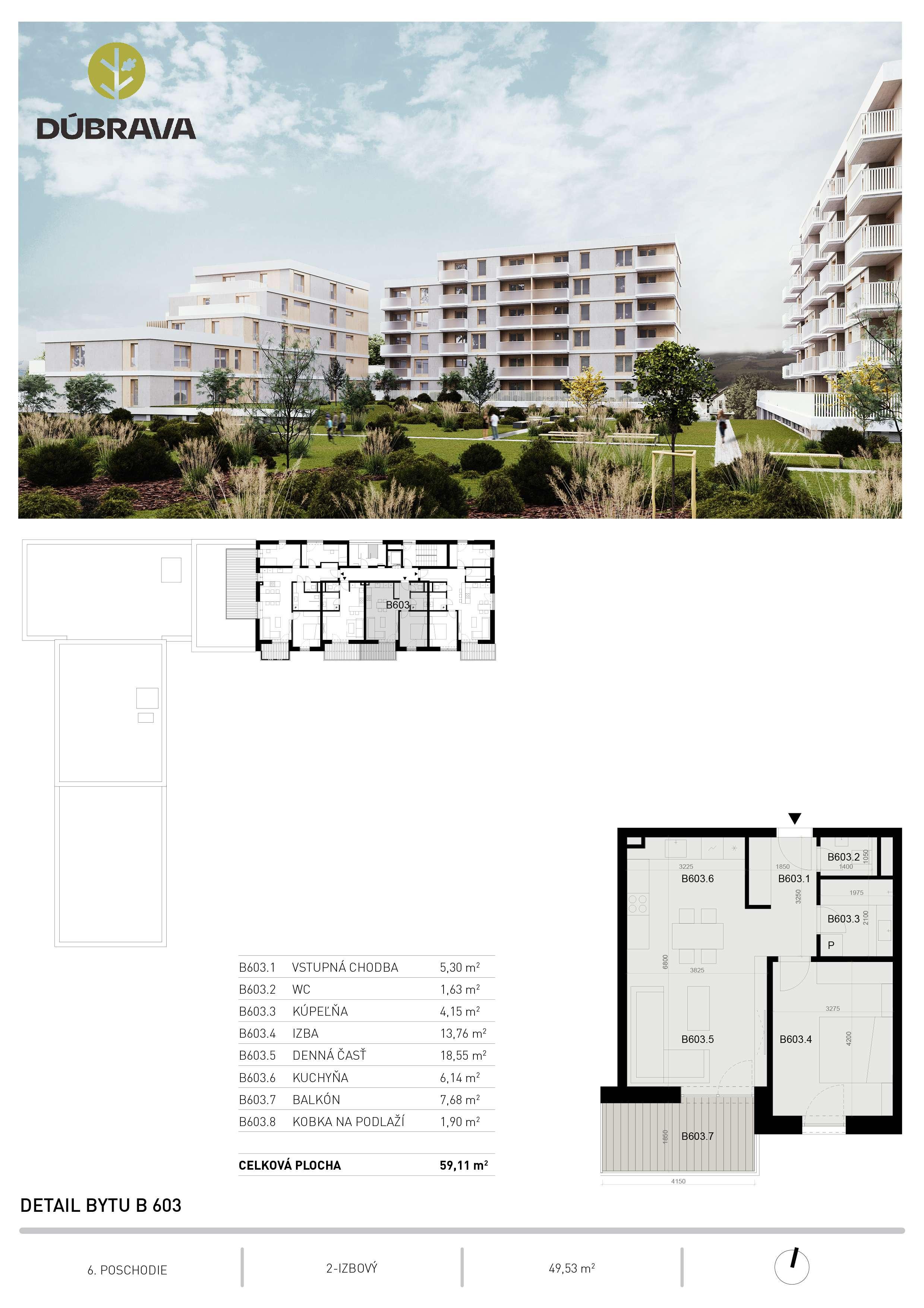 Dúbrava - B603 - Pôdorys