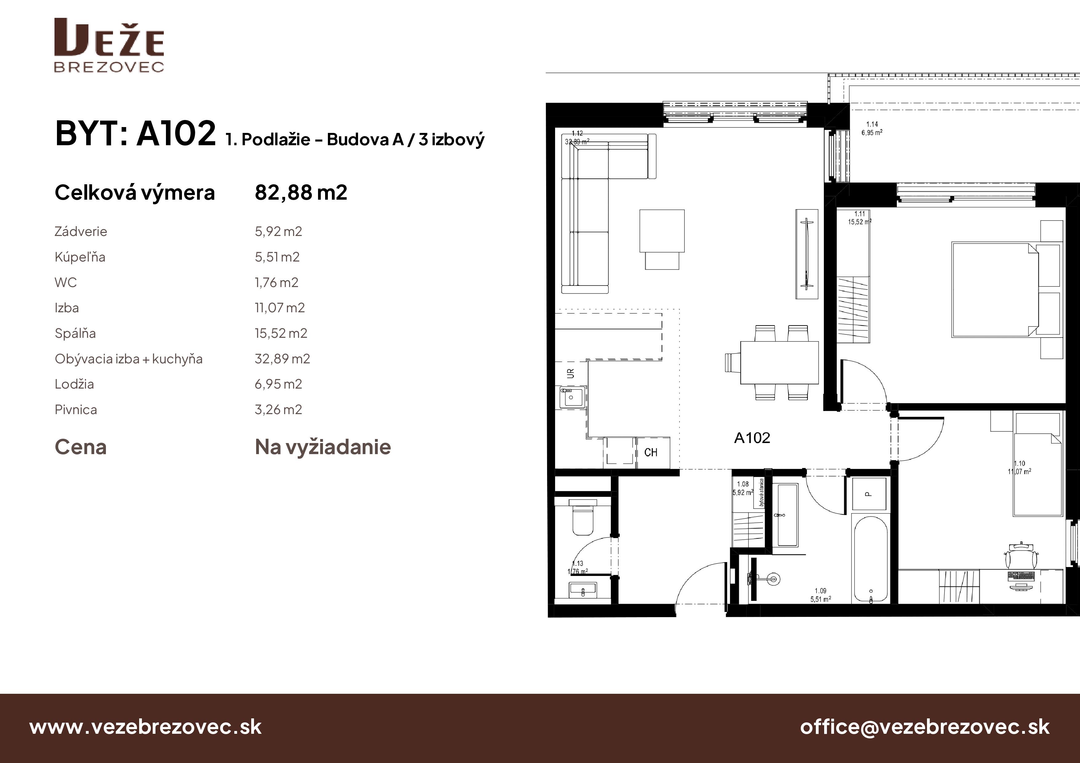 Veže Brezovec - A102 - Pôdorys