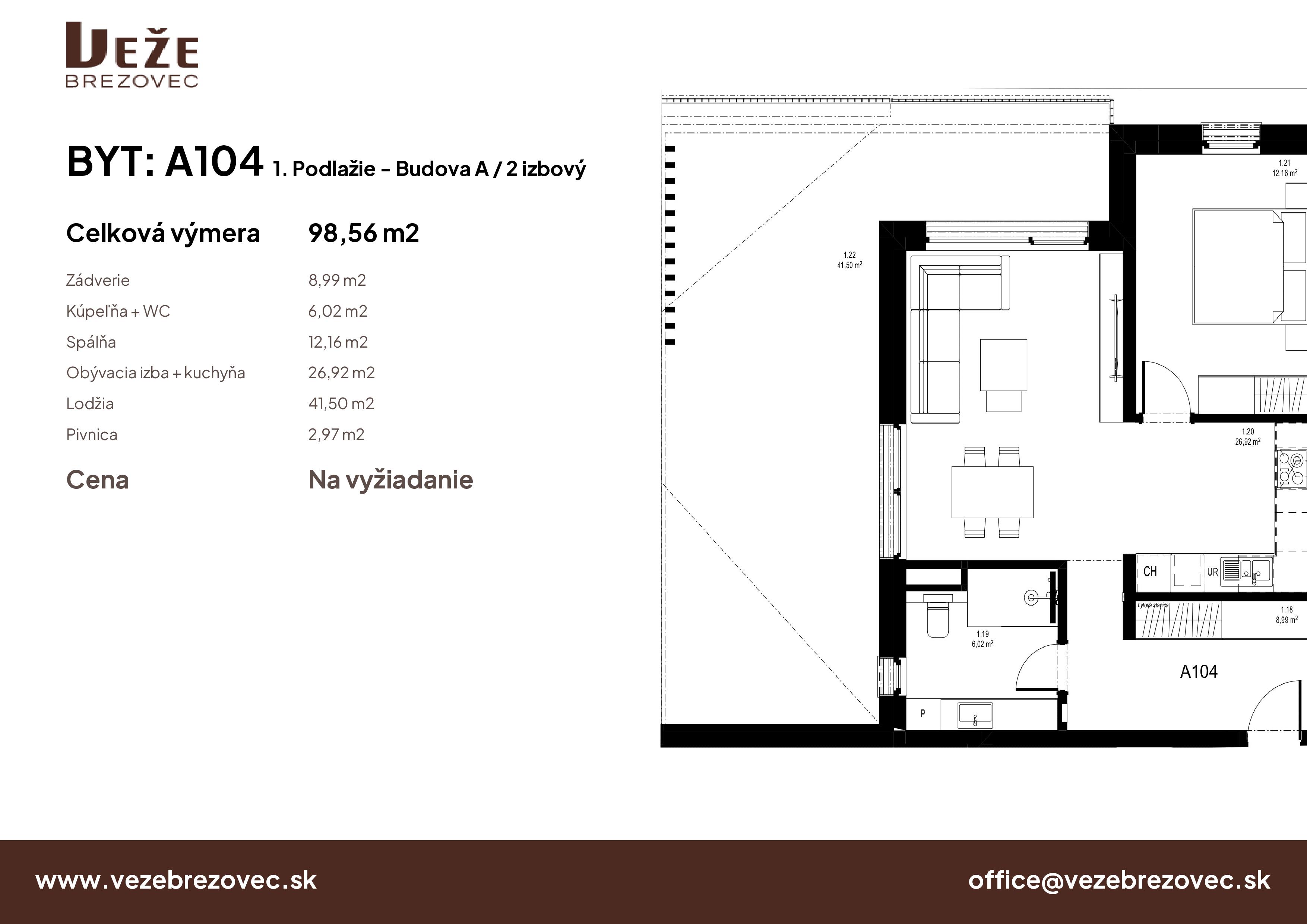 Veže Brezovec - A104 - Pôdorys