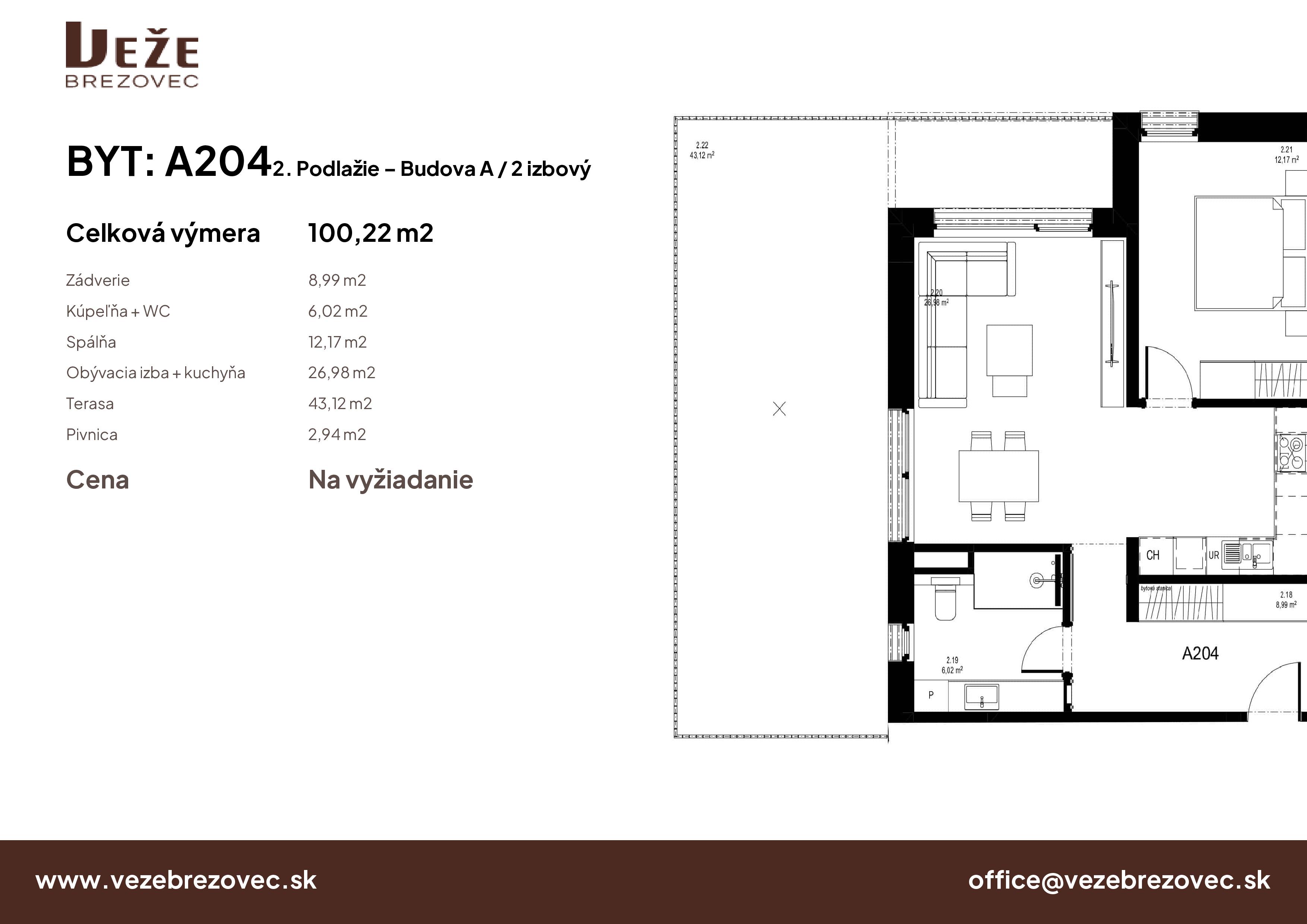 Veže Brezovec - A204 - Pôdorys