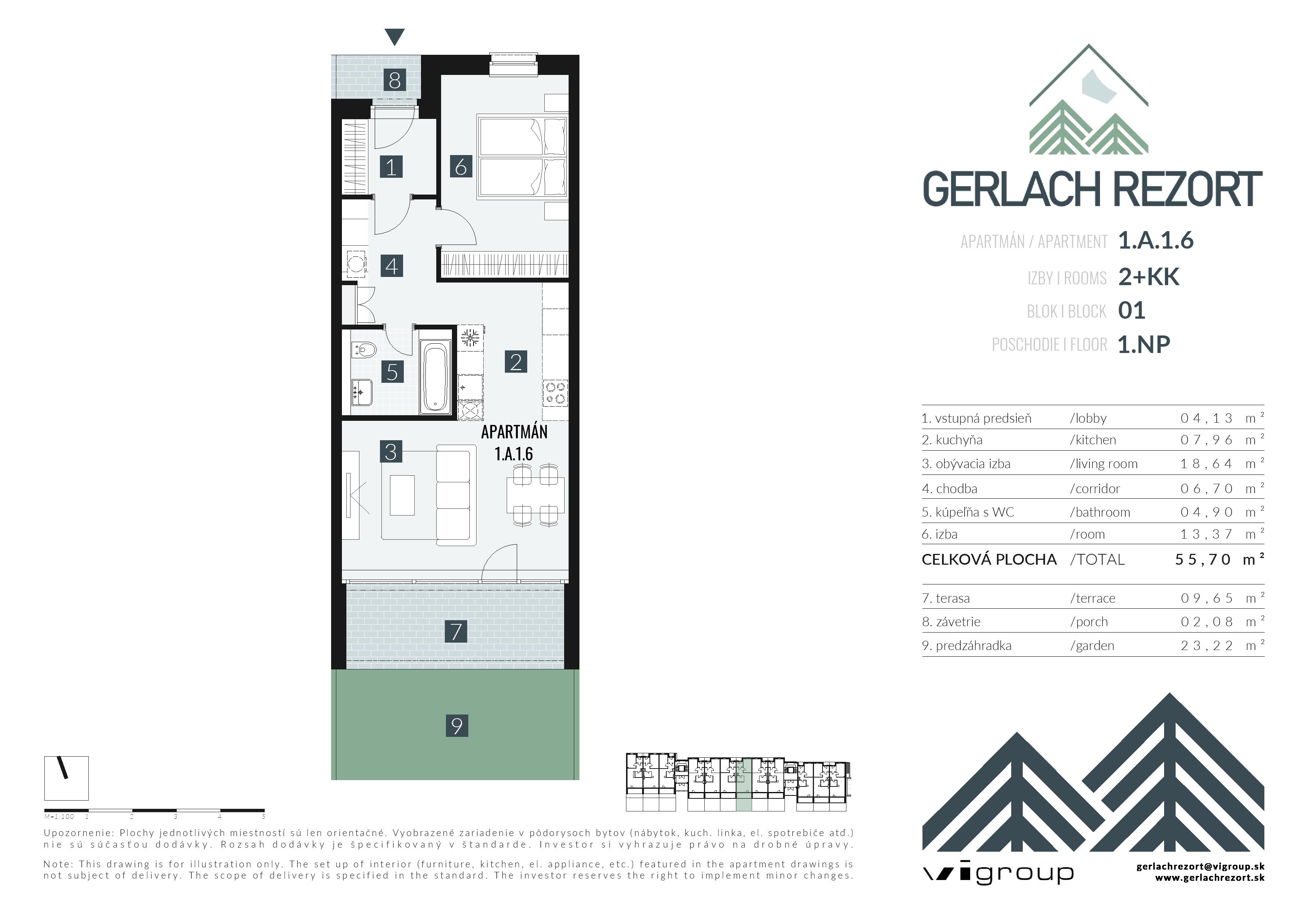 Gerlach Rezort - 1.A.1.6 - Pôdorys