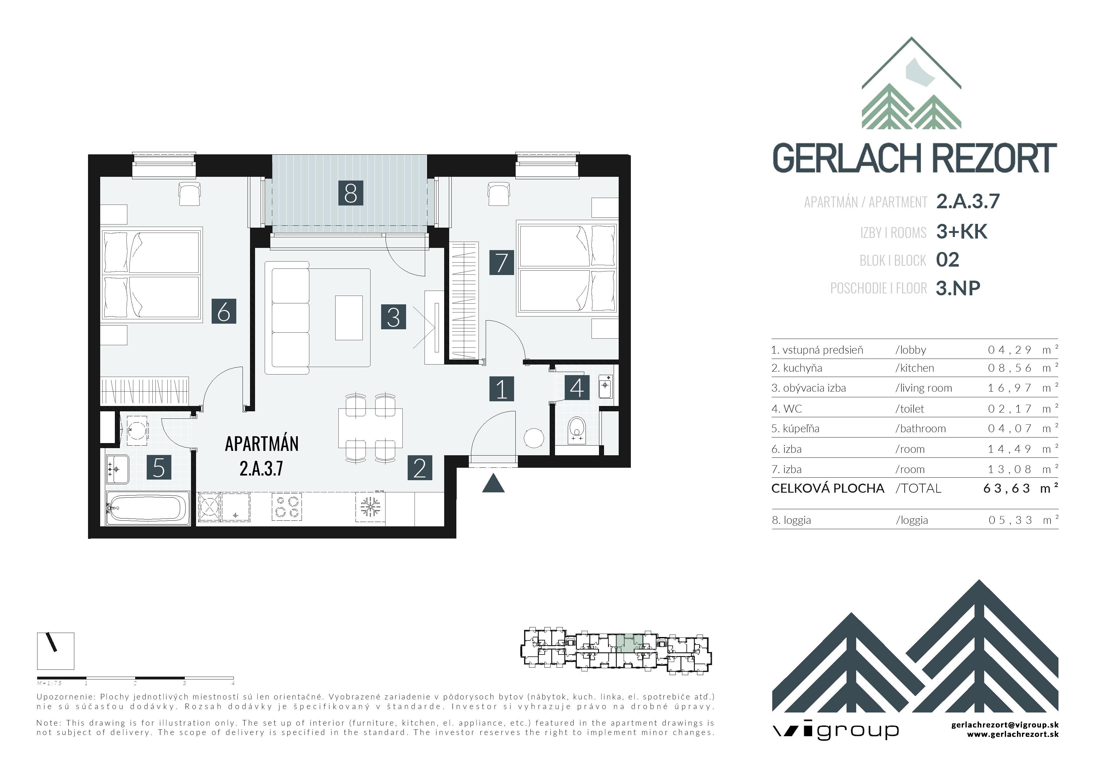 Gerlach Rezort - 2.A.3.7 - Pôdorys
