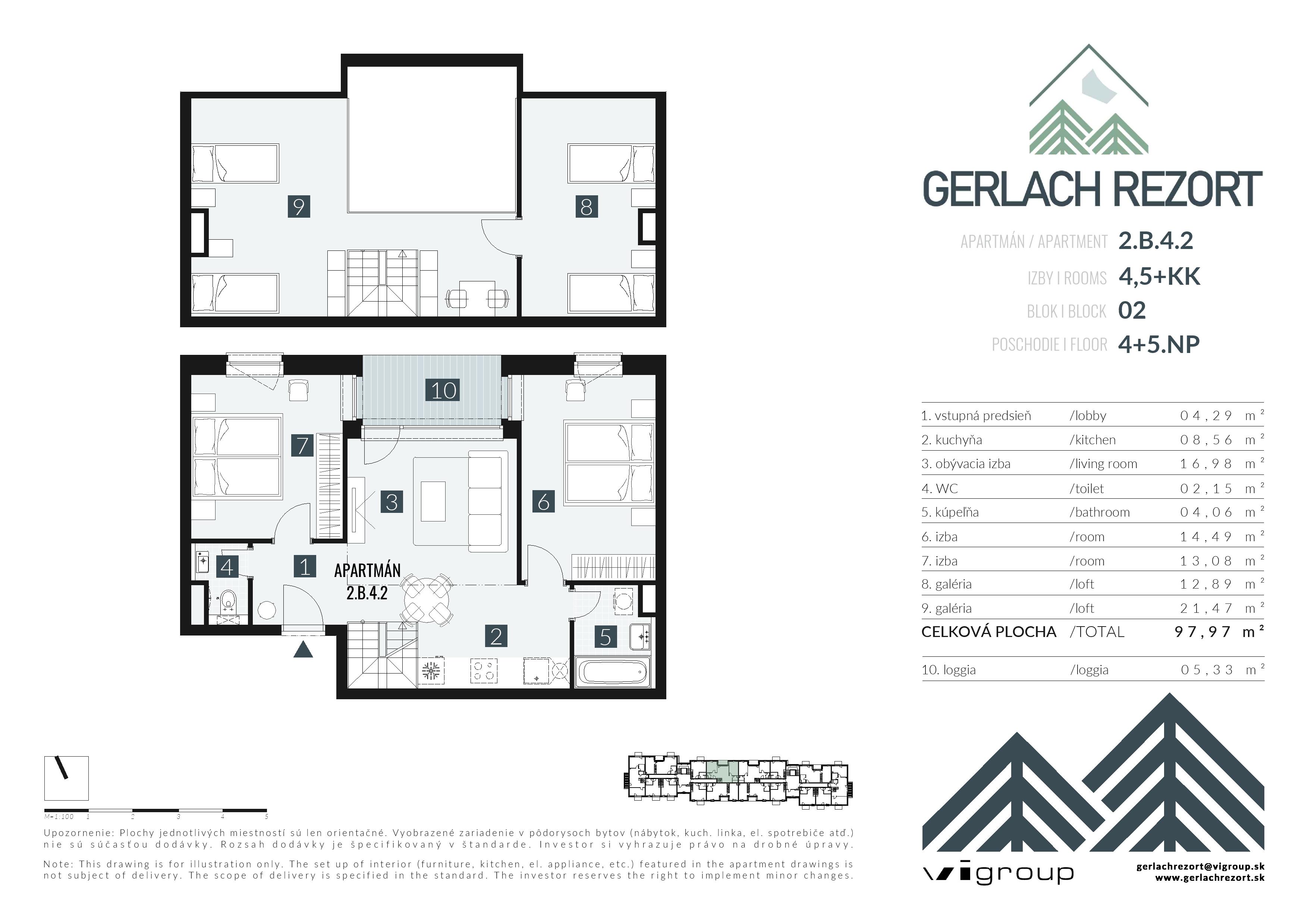 Gerlach Rezort - 2.B.4.2 - Pôdorys