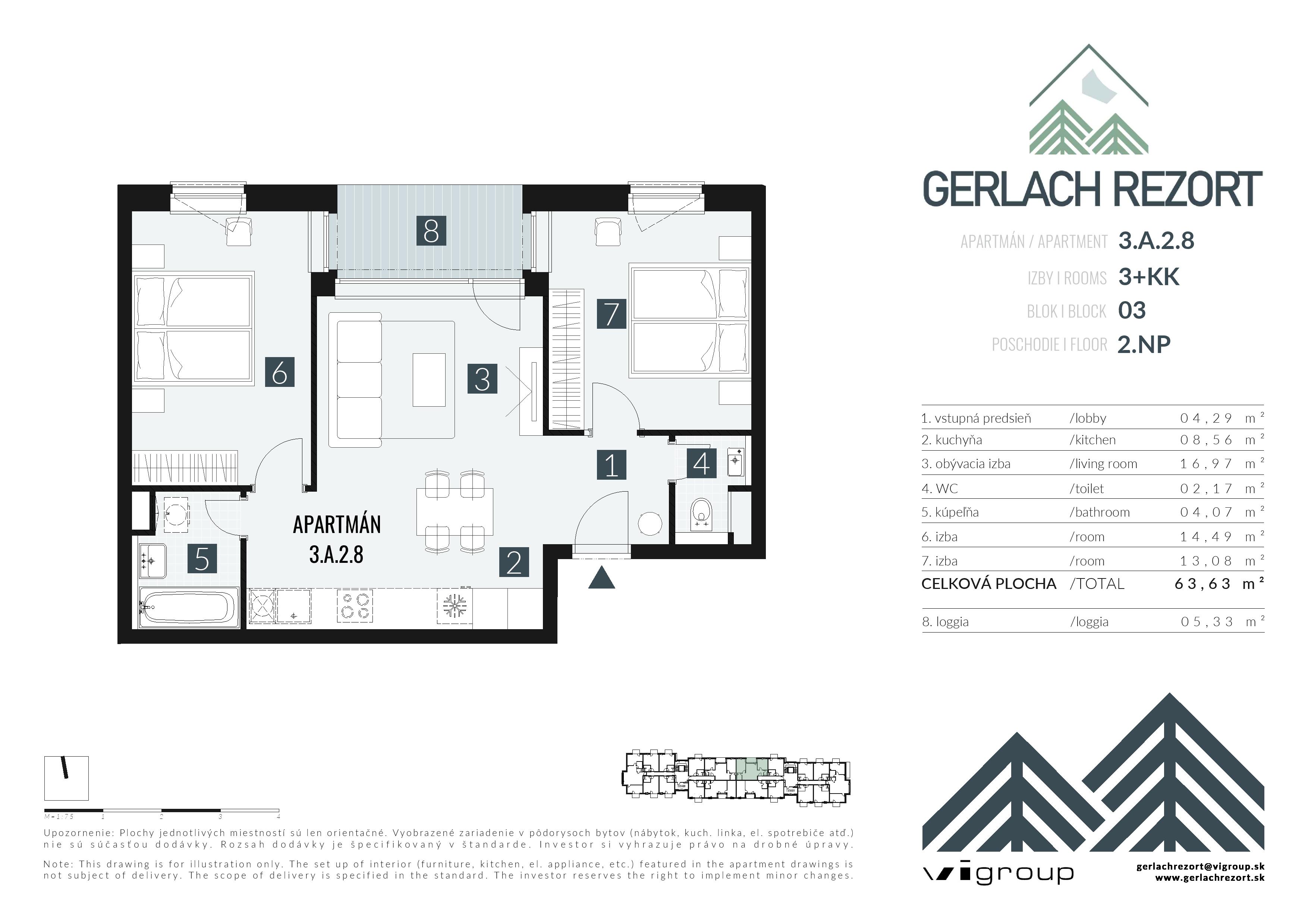 Gerlach Rezort - 3.A.2.8 - Pôdorys
