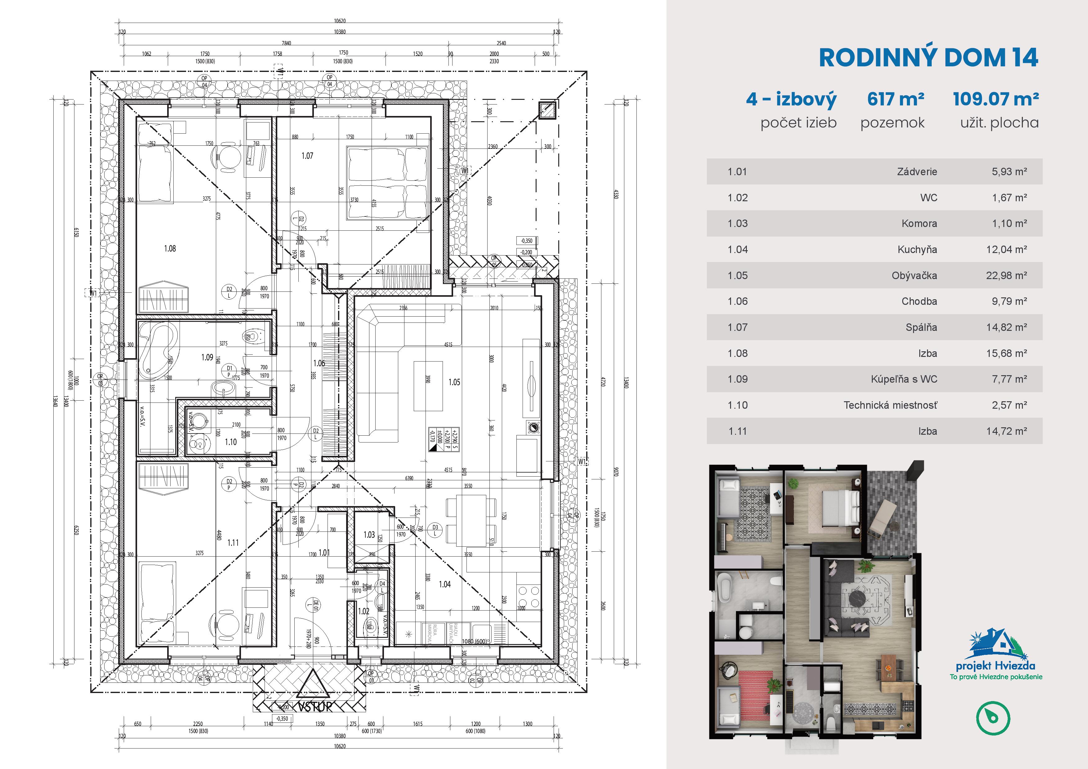 projekt Hviezda - 14 - Pôdorys