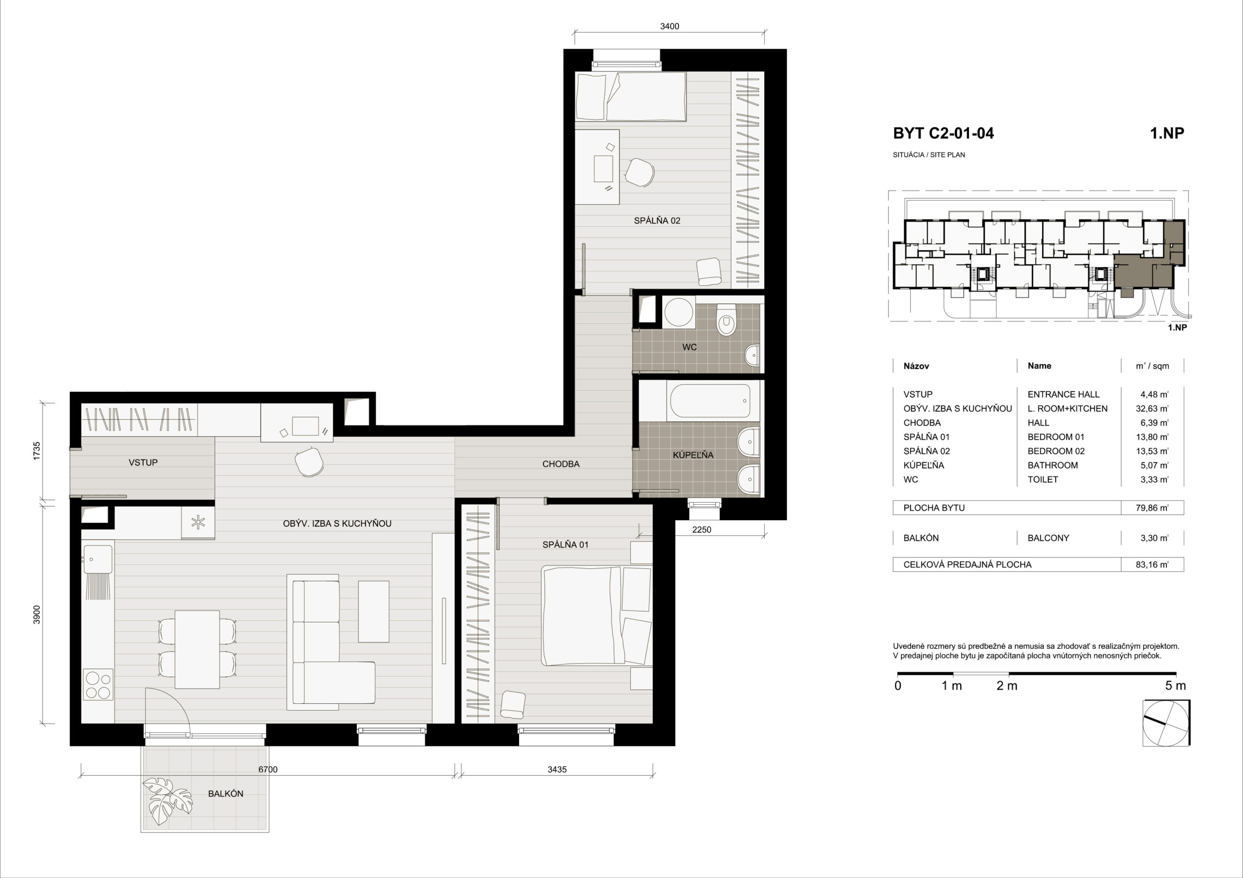 Domino Park - C2-01-04 - Pôdorys