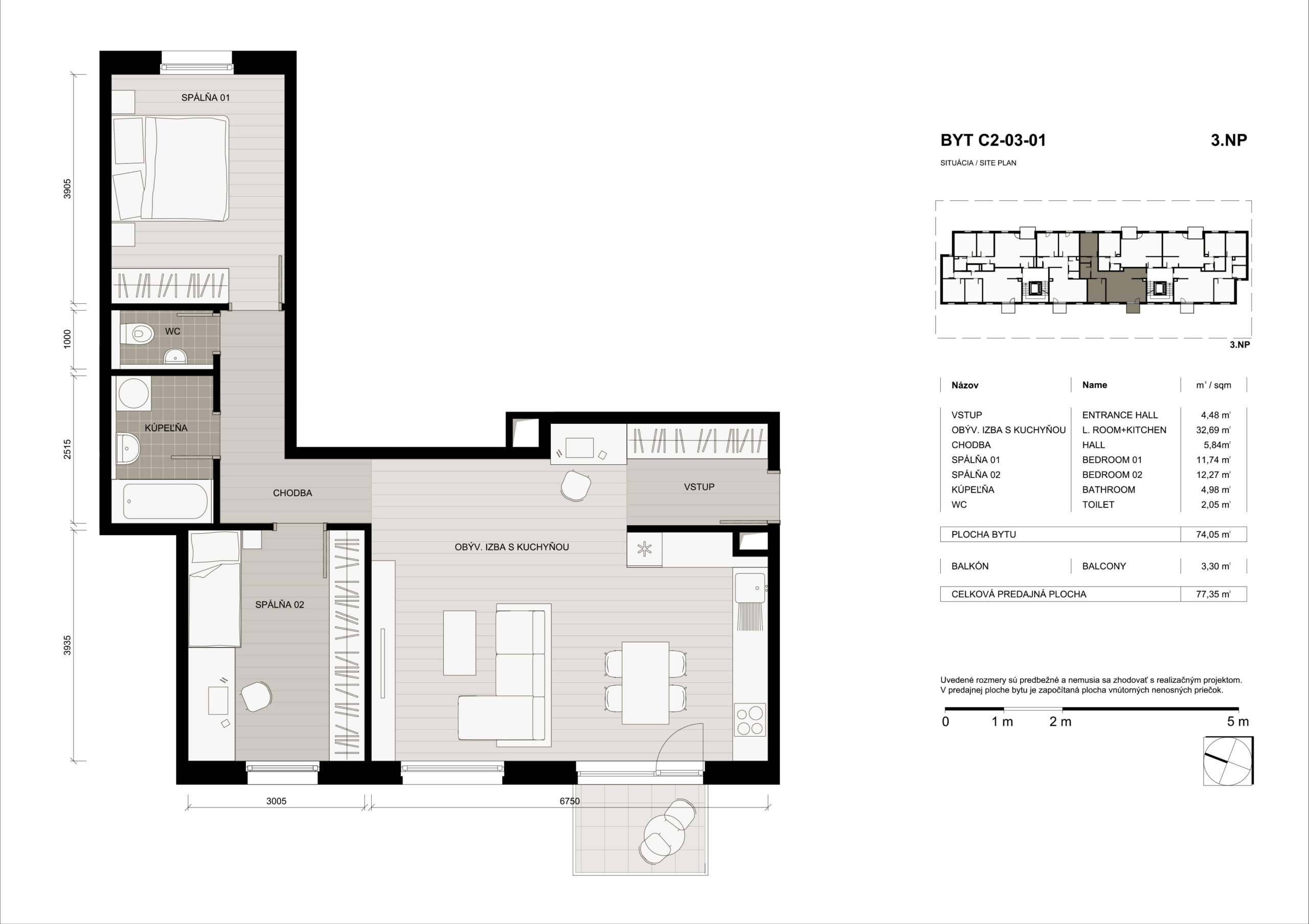 Domino Park - C2-03-01 - Pôdorys