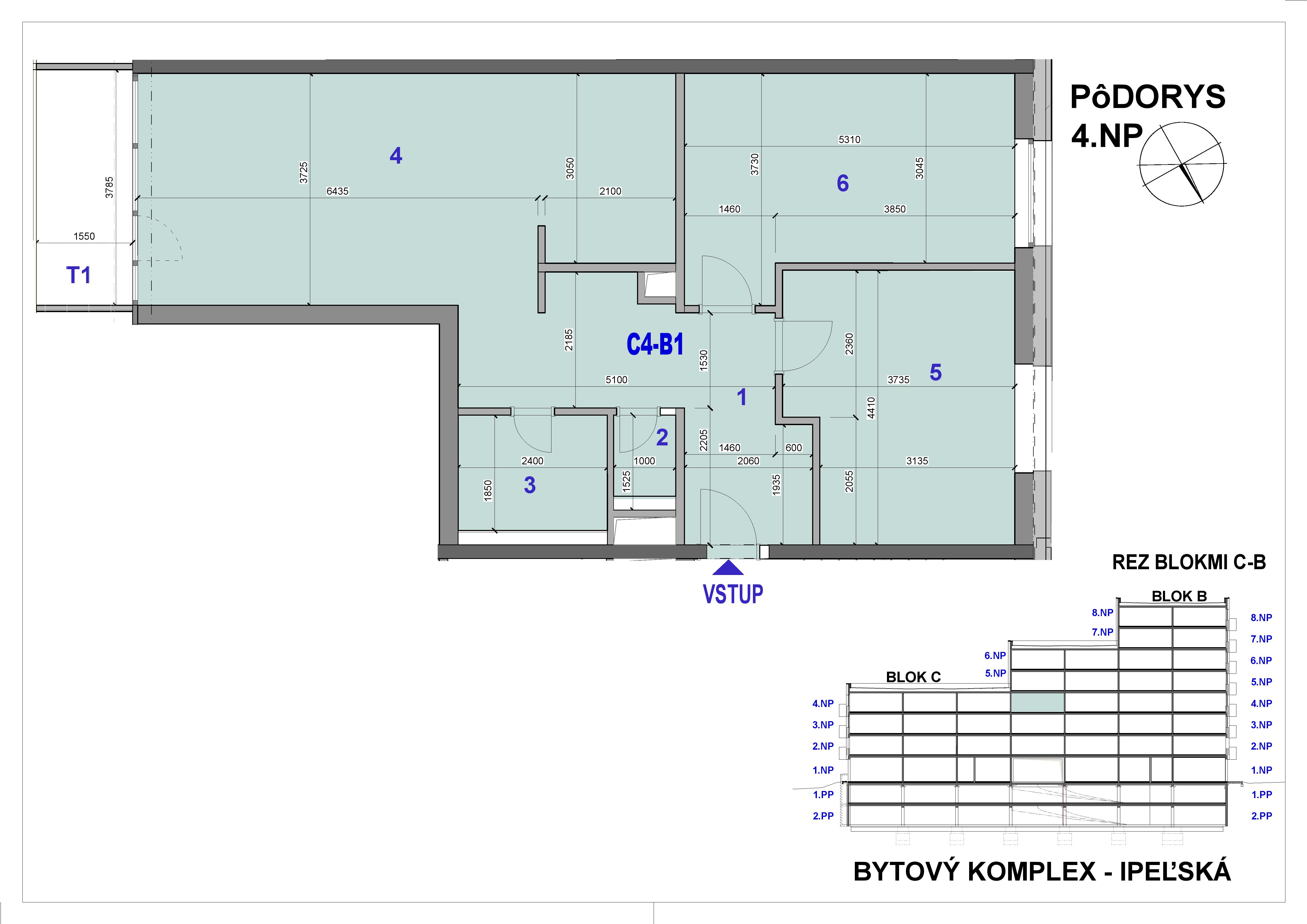 Ipeľská - C4-B1 - Pôdorys