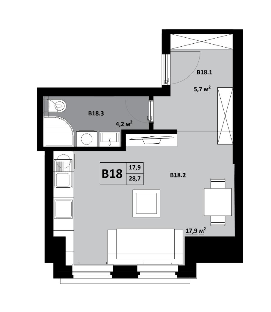 KVP GRUNT - B18 - Pôdorys