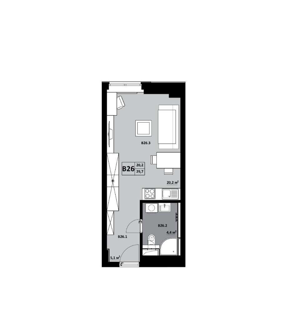 KVP GRUNT - B26 - Pôdorys