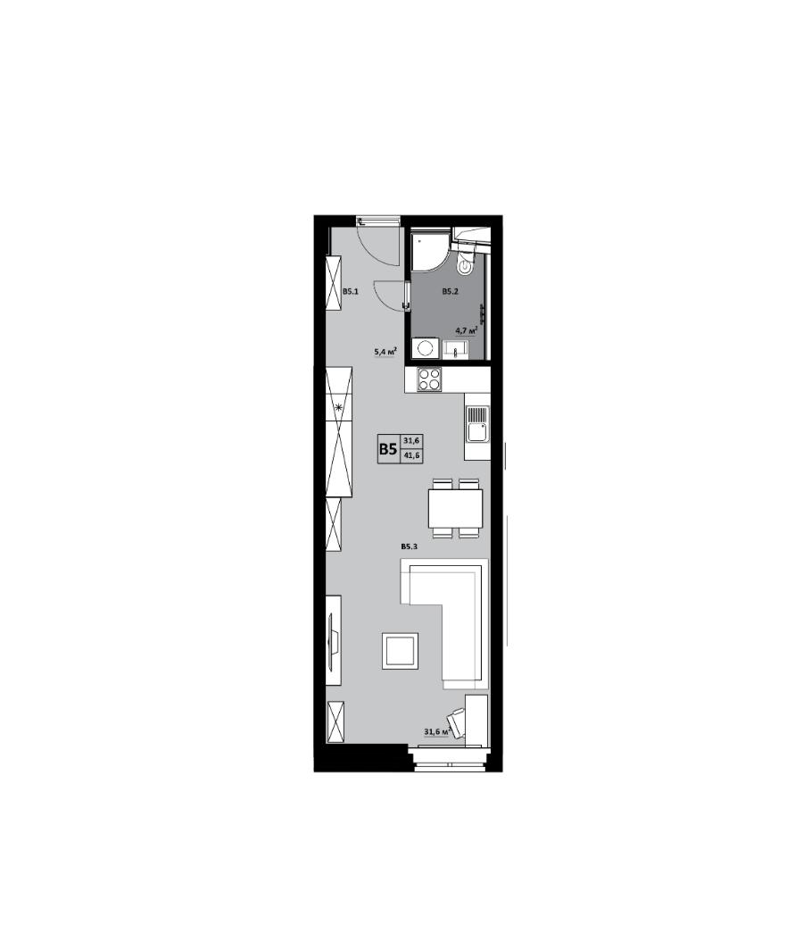 KVP GRUNT - B5 - Pôdorys